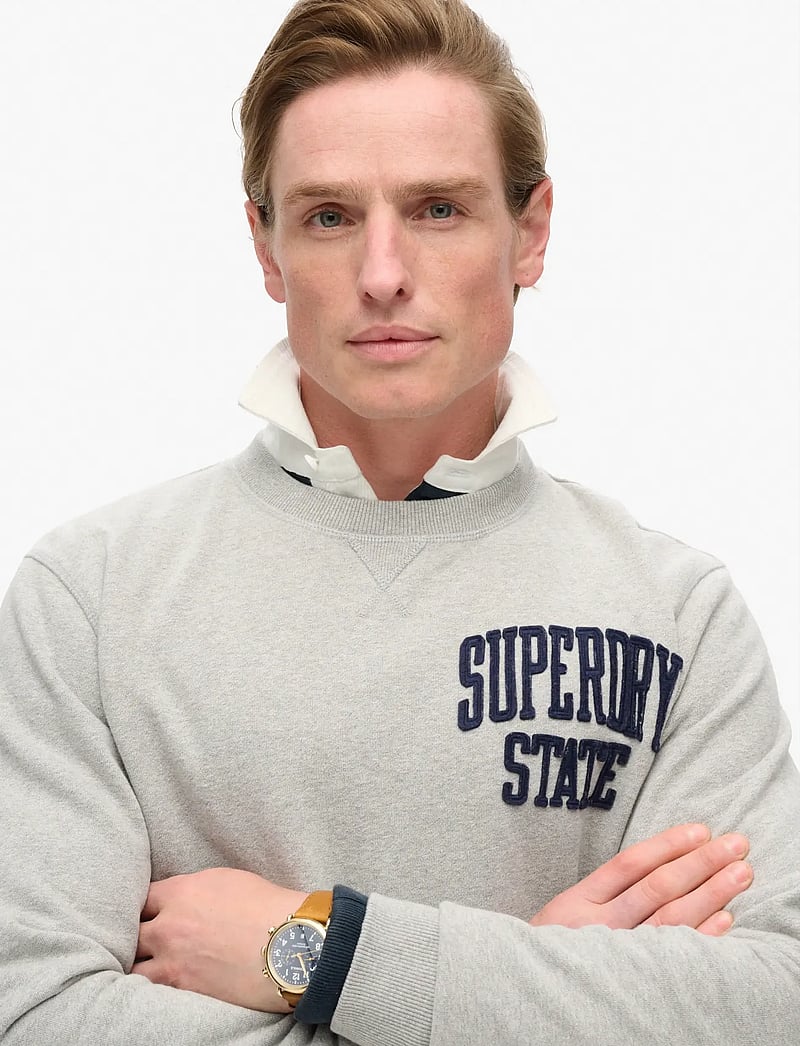 Superdry - VINTAGE ATHLETIC CREW - collections - vintage sweat light grey marl - 3
