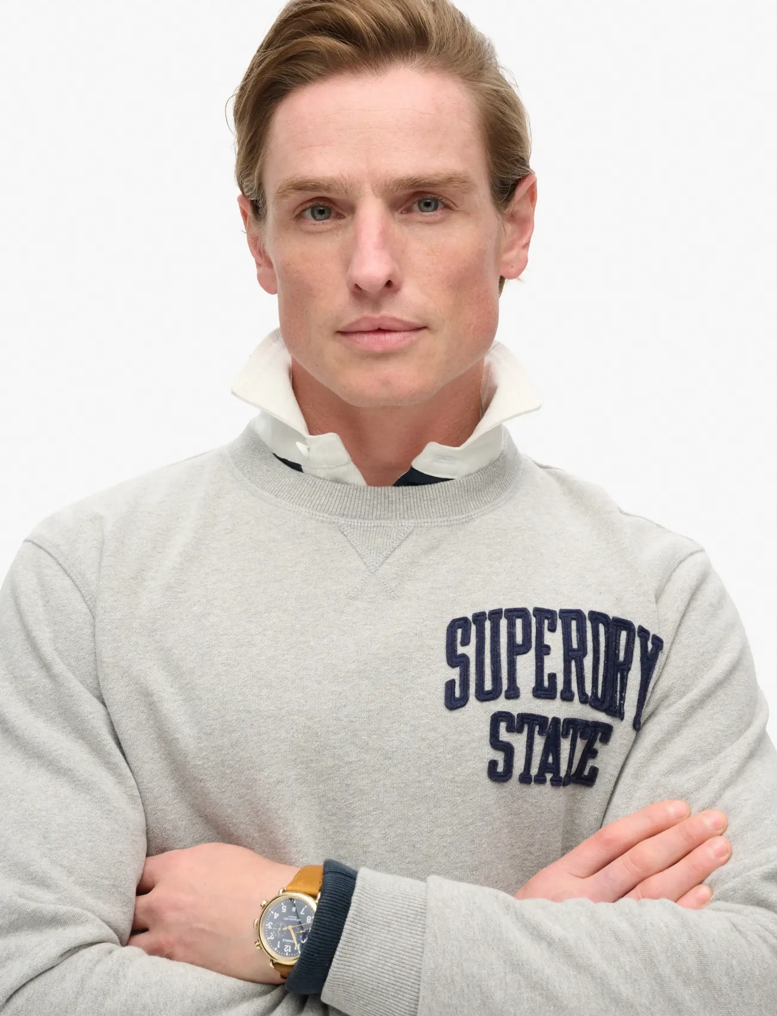 Superdry - VINTAGE ATHLETIC CREW - sweatshirts - vintage sweat light grey marl - 3