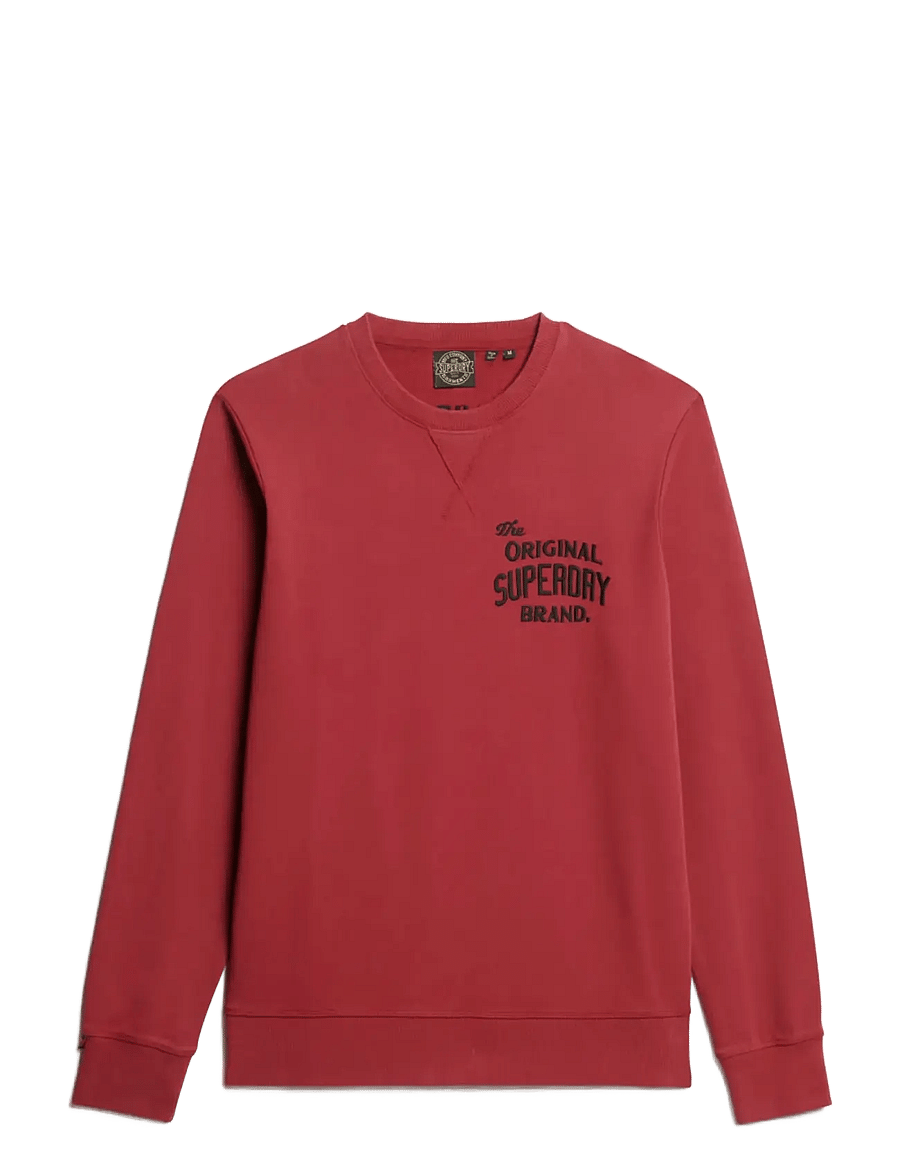 Superdry - WORKWEAR APPLIQUE SWEATSHIRT - kollektioner - bordeaux red - 1