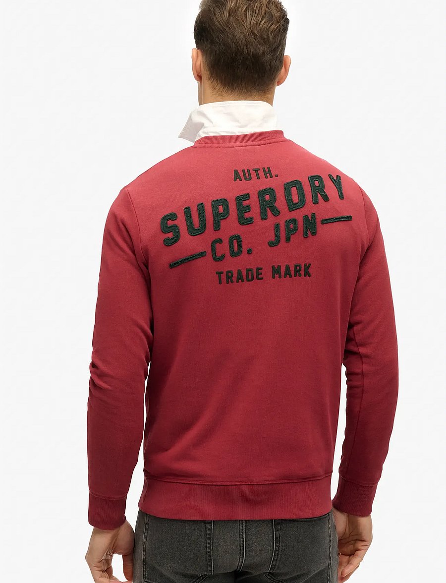 Superdry - WORKWEAR APPLIQUE SWEATSHIRT - kollektioner - bordeaux red - 3