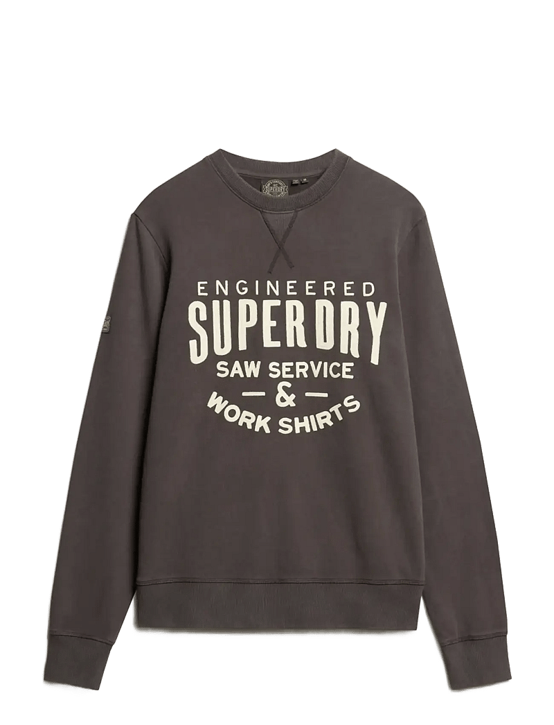Superdry - WORKWEAR APPLIQUE SWEATSHIRT - kollektioner - carbon black - 1