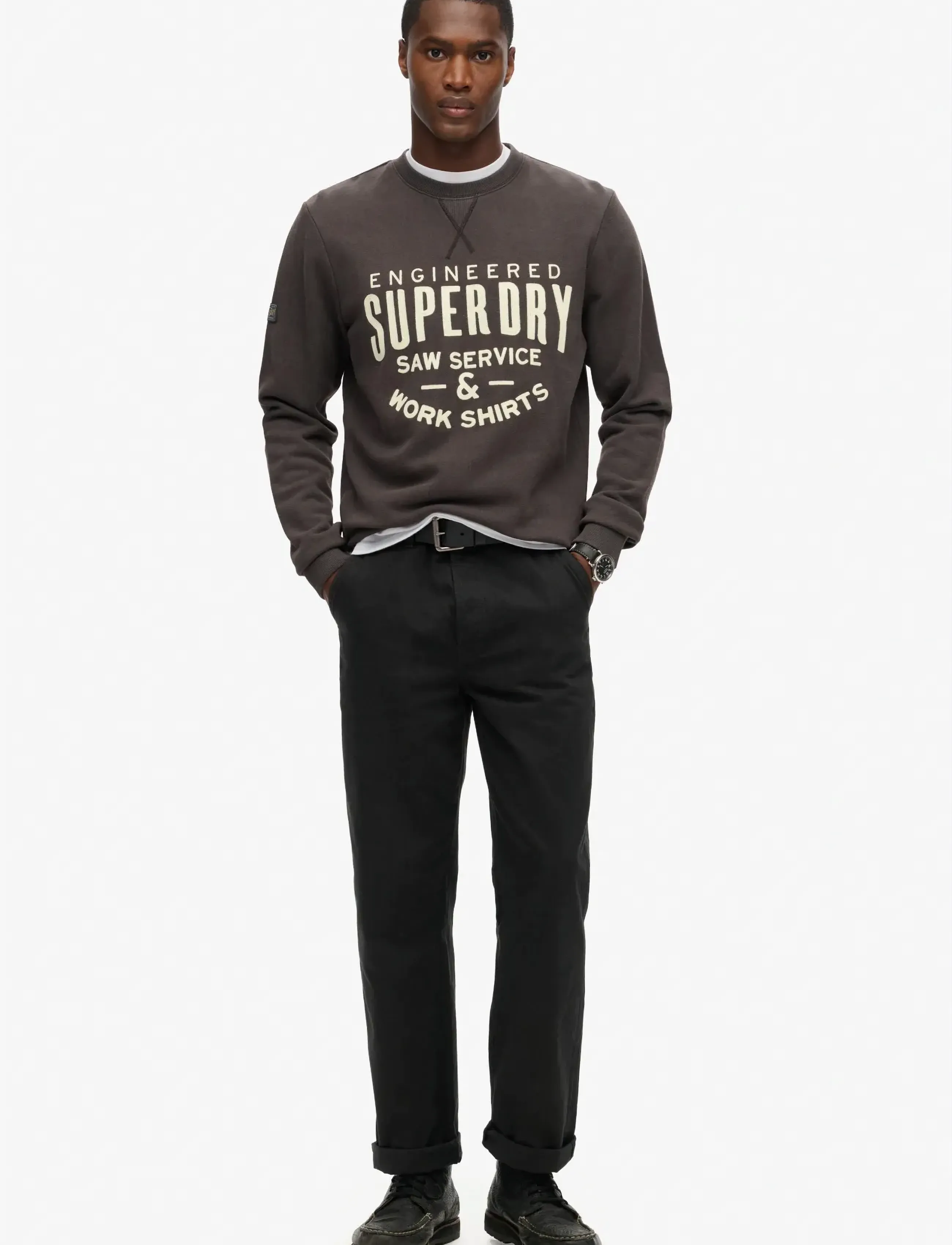 Superdry - WORKWEAR APPLIQUE SWEATSHIRT - sweatshirts - carbon black - 2