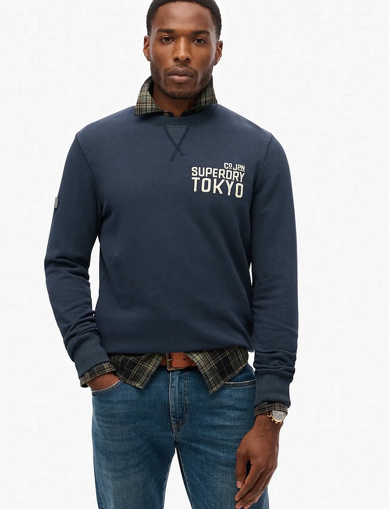 Superdry - WORKWEAR APPLIQUE SWEATSHIRT - kollektionen - eclipse navy - 0