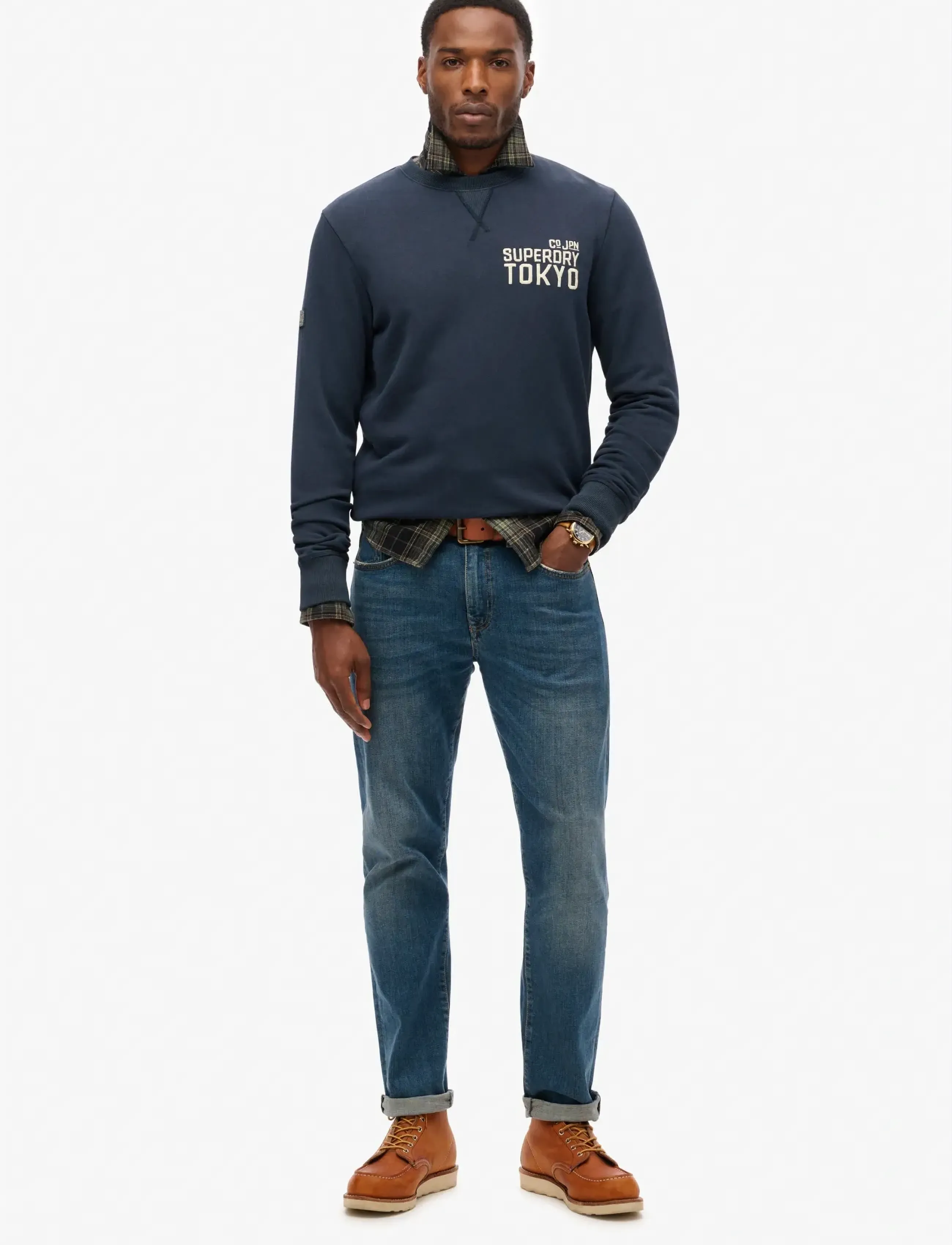 Superdry - WORKWEAR APPLIQUE SWEATSHIRT - kollektsioonid - eclipse navy - 2