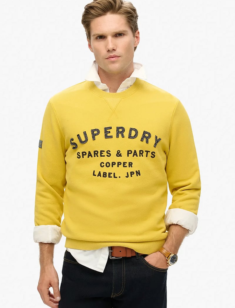 Superdry - WORKWEAR APPLIQUE SWEATSHIRT - kollektioner - oil yellow - 0