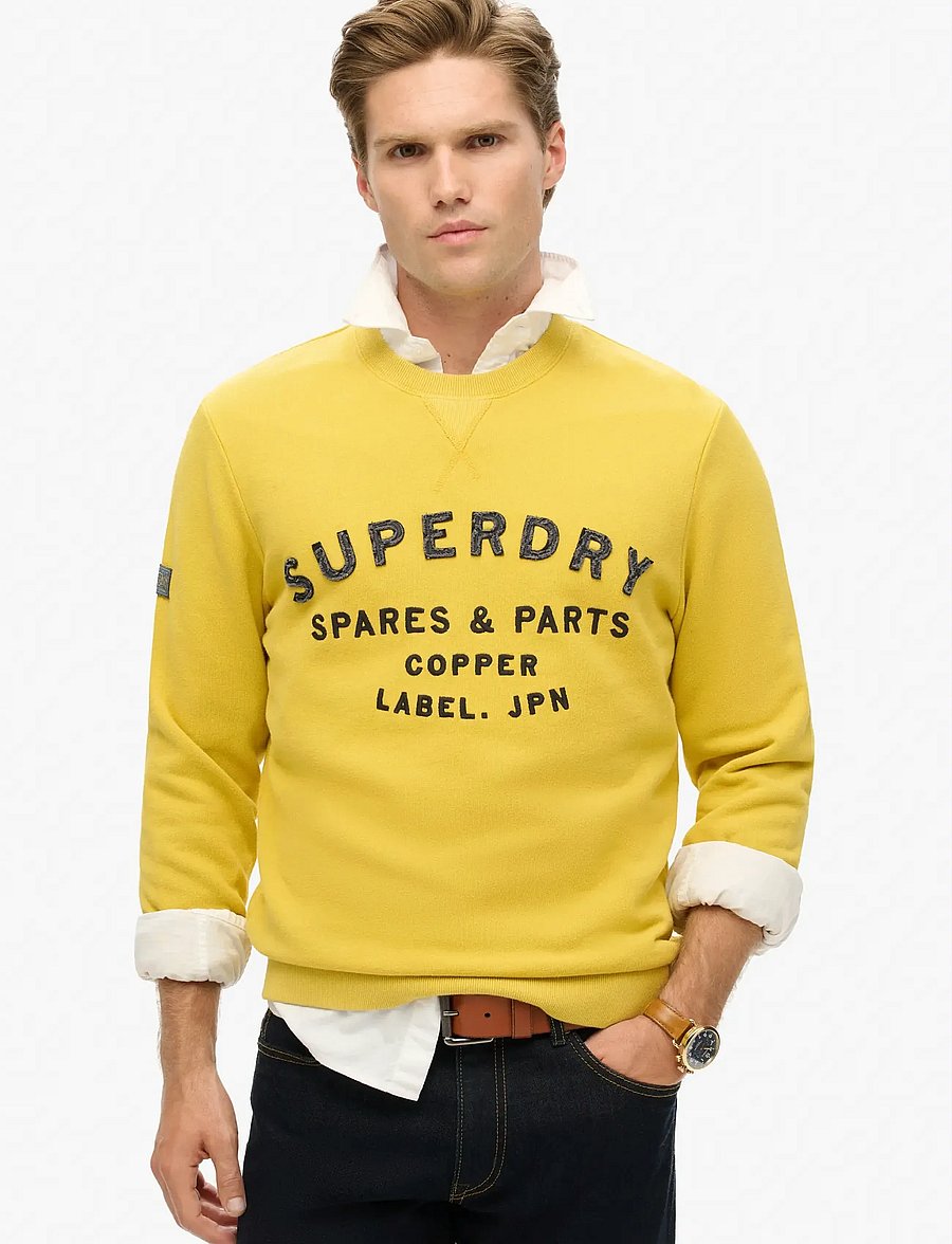 Superdry - WORKWEAR APPLIQUE SWEATSHIRT - collections - oil yellow - 0