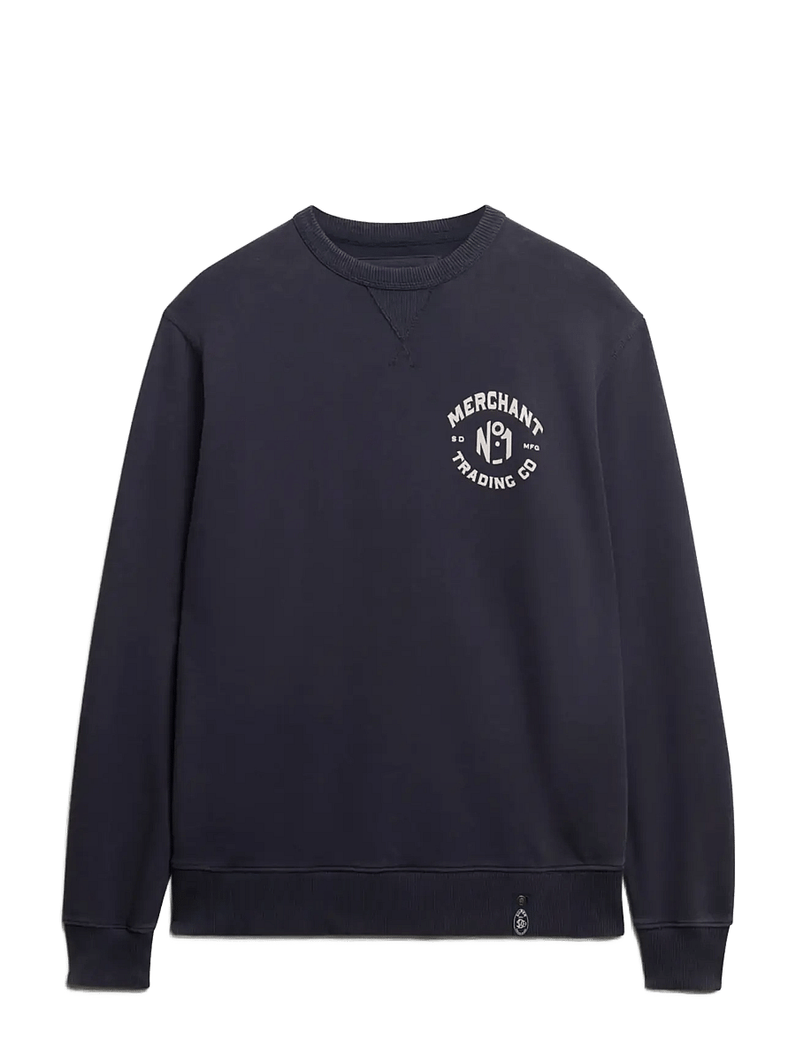 Superdry - MERCHANT SWEATSHIRT - kollektioner - french navy - 1