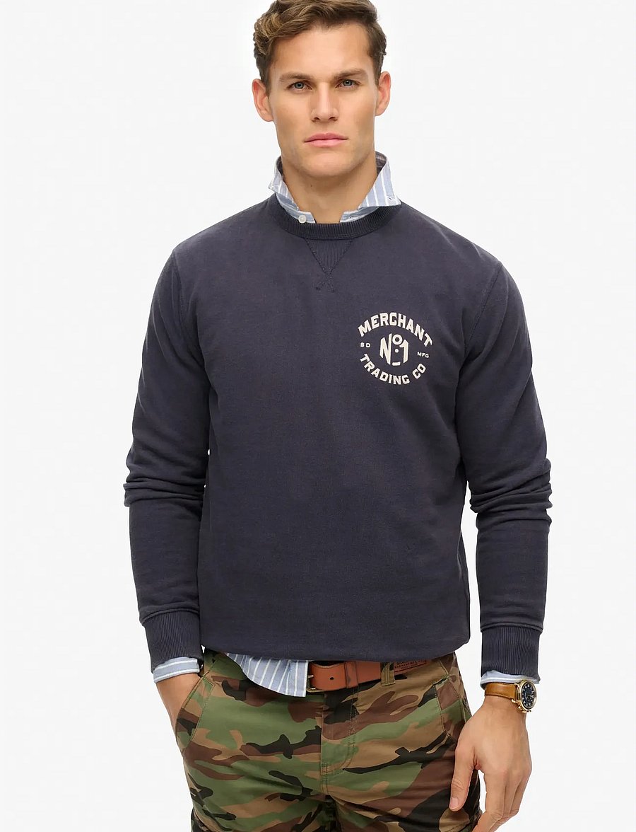 Superdry - MERCHANT SWEATSHIRT - kollektioner - french navy - 2