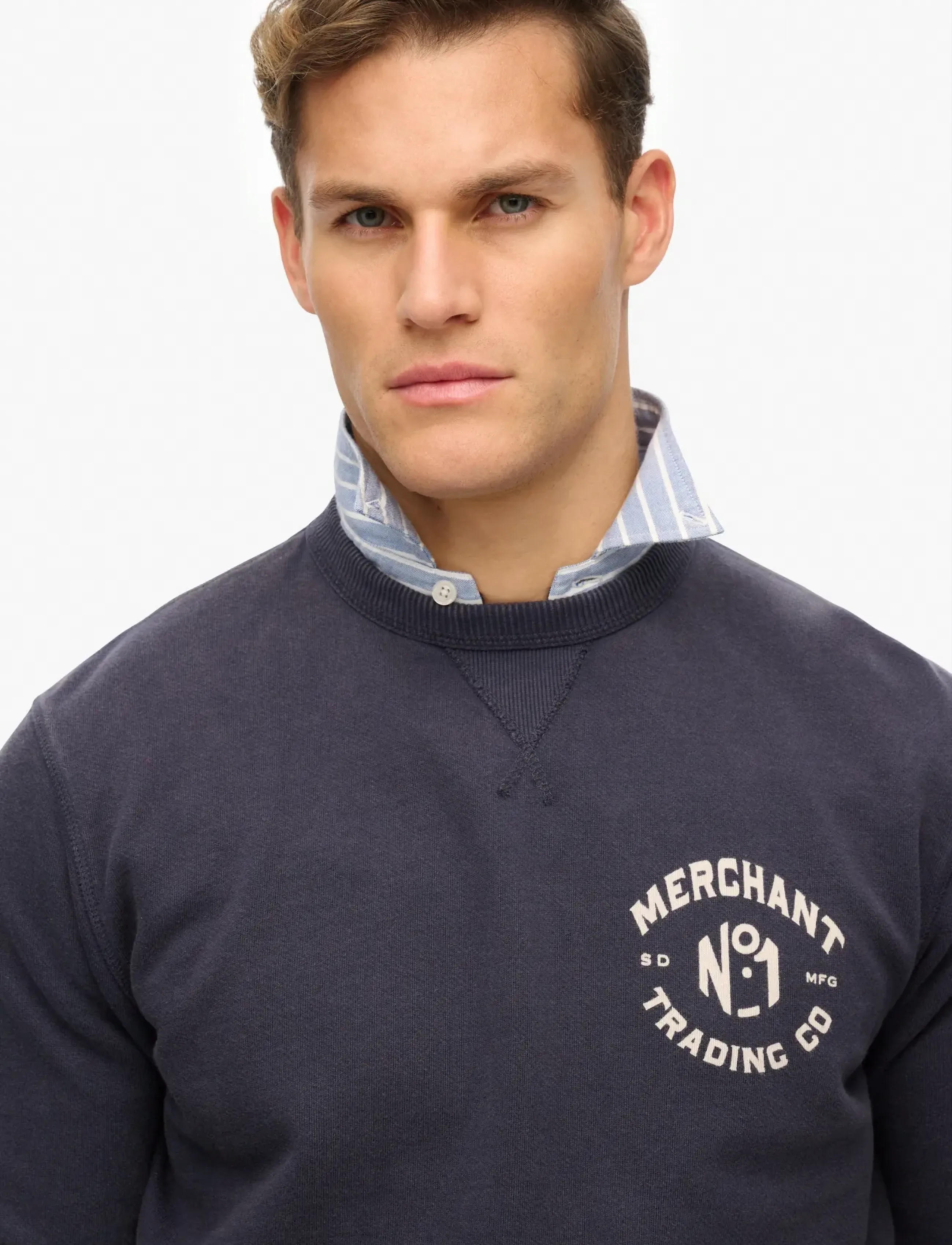 Superdry - MERCHANT SWEATSHIRT - kollektioner - french navy - 3