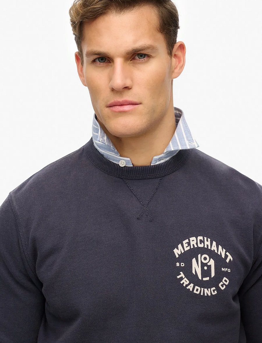 Superdry - MERCHANT SWEATSHIRT - kollektioner - french navy - 3