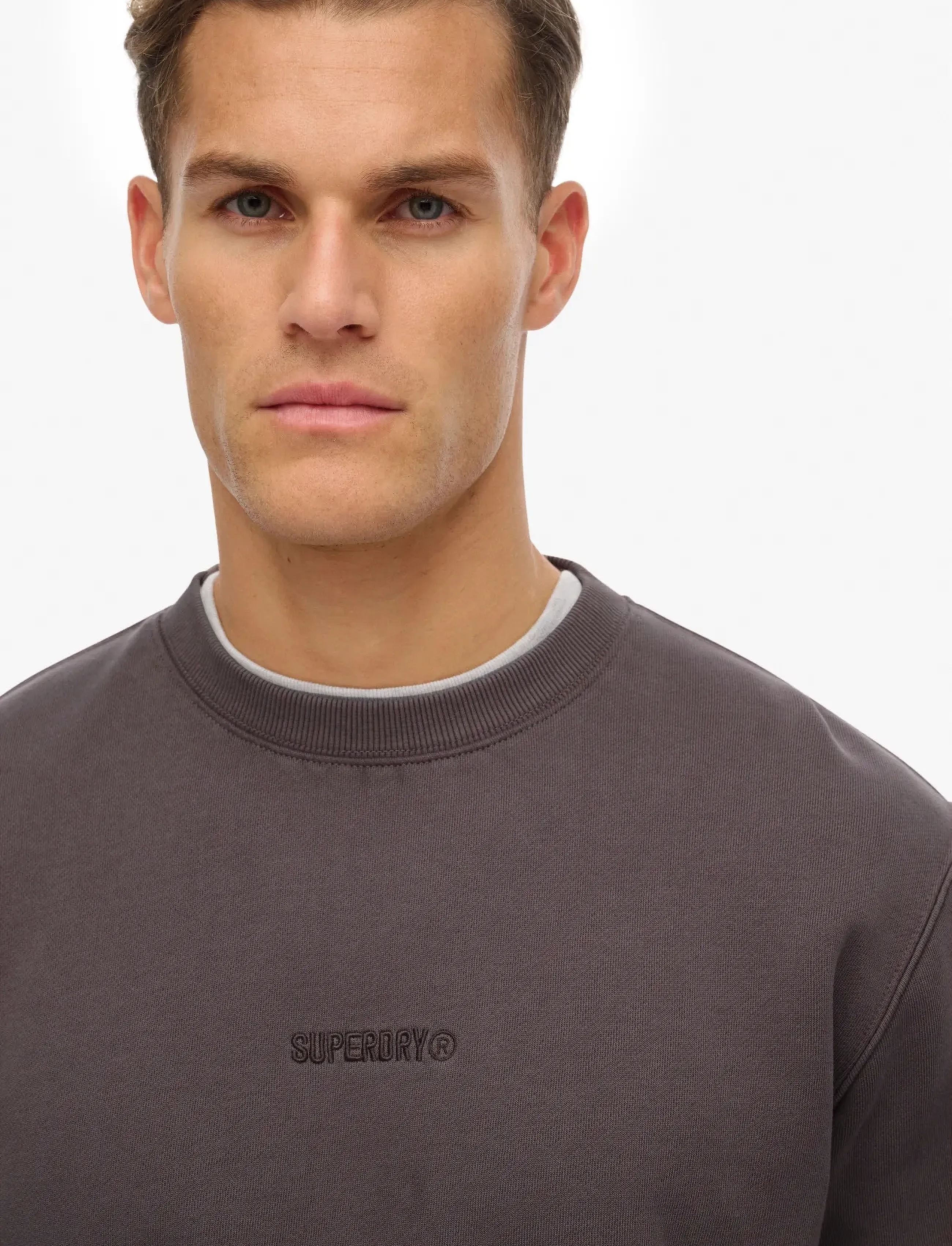 Superdry - MICRO LOGO CREW - sweatshirts - dark pebble grey - 2