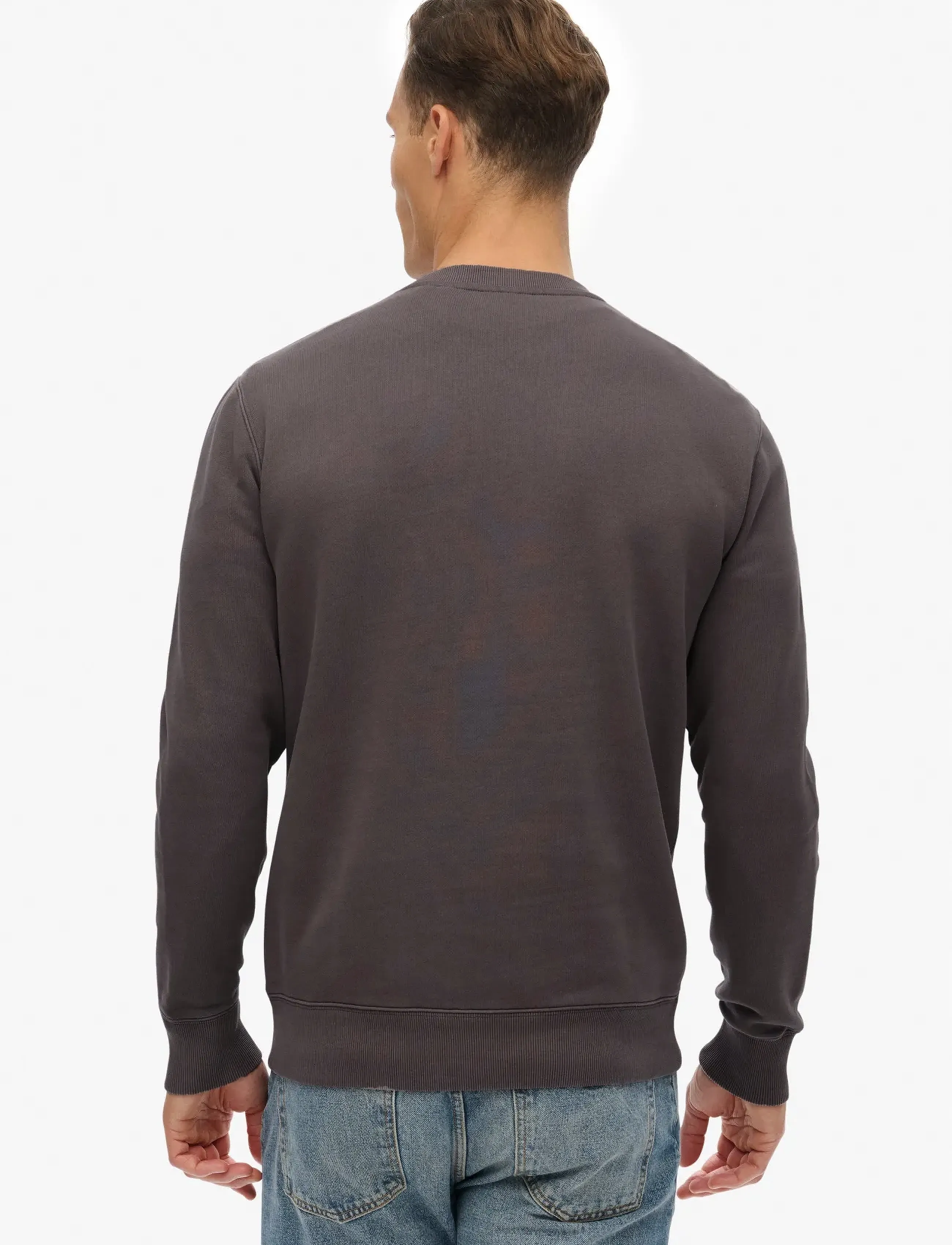 Superdry - MICRO LOGO CREW - sweatshirts - dark pebble grey - 5