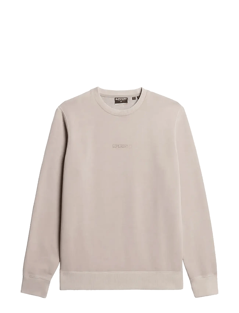 Superdry - MICRO LOGO CREW - kollektioner - deep beige - 1