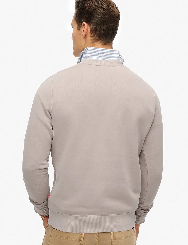 Superdry - MICRO LOGO CREW - kollektioner - deep beige - 4