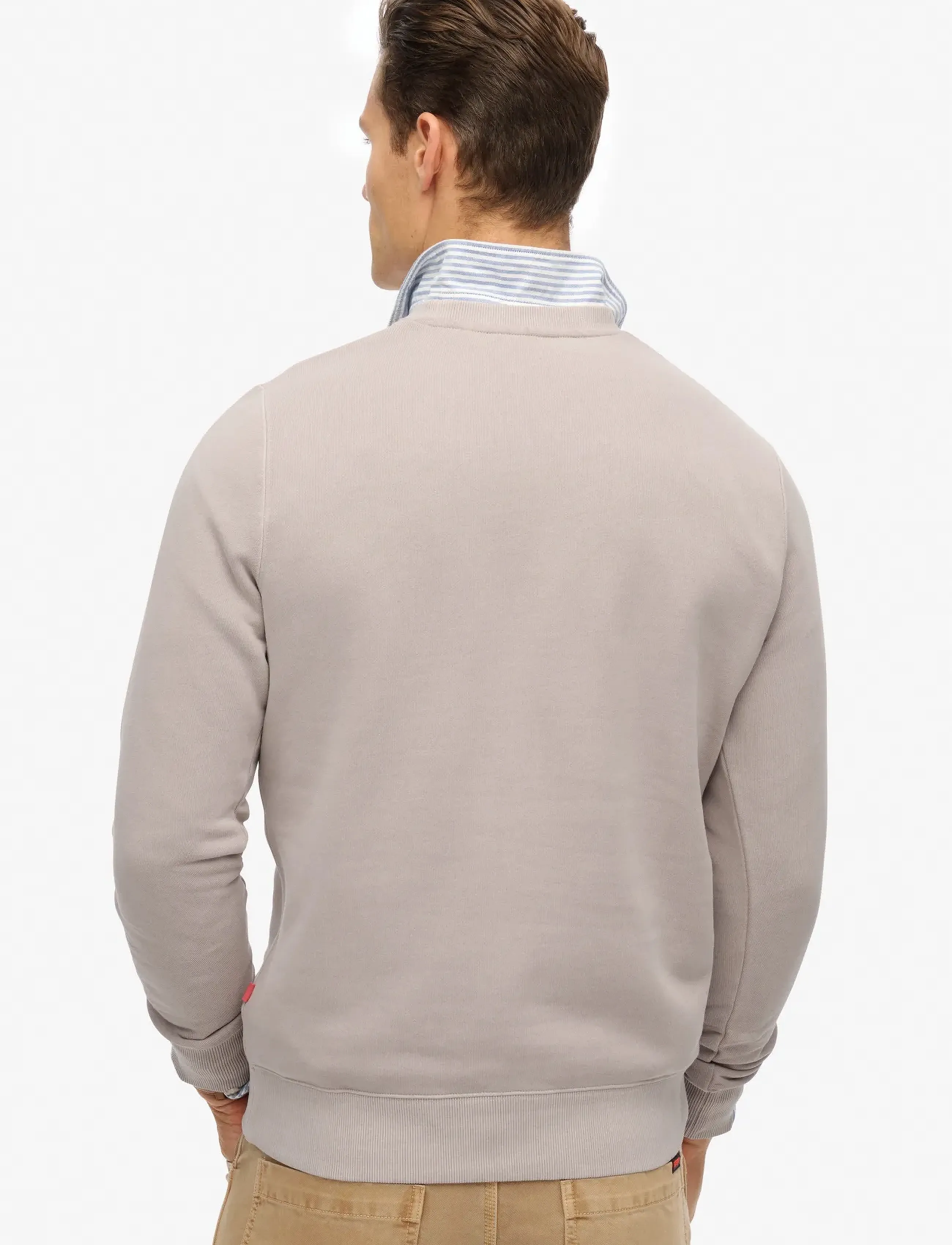 Superdry - MICRO LOGO CREW - kollektsioonid - deep beige - 4