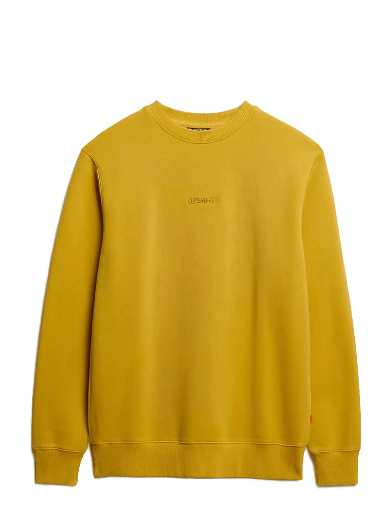 Superdry - MICRO LOGO CREW - kollektioner - oil yellow - 1