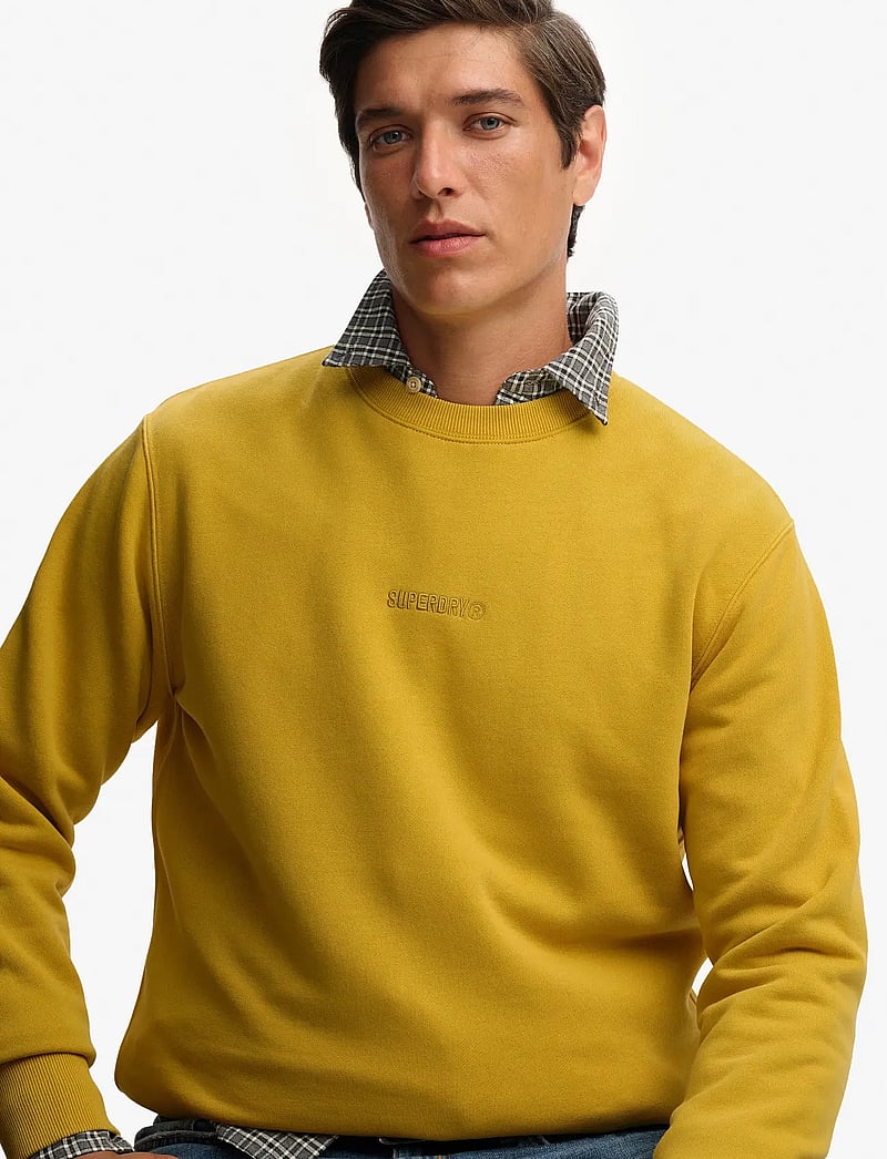 Superdry - MICRO LOGO CREW - kollektioner - oil yellow - 3