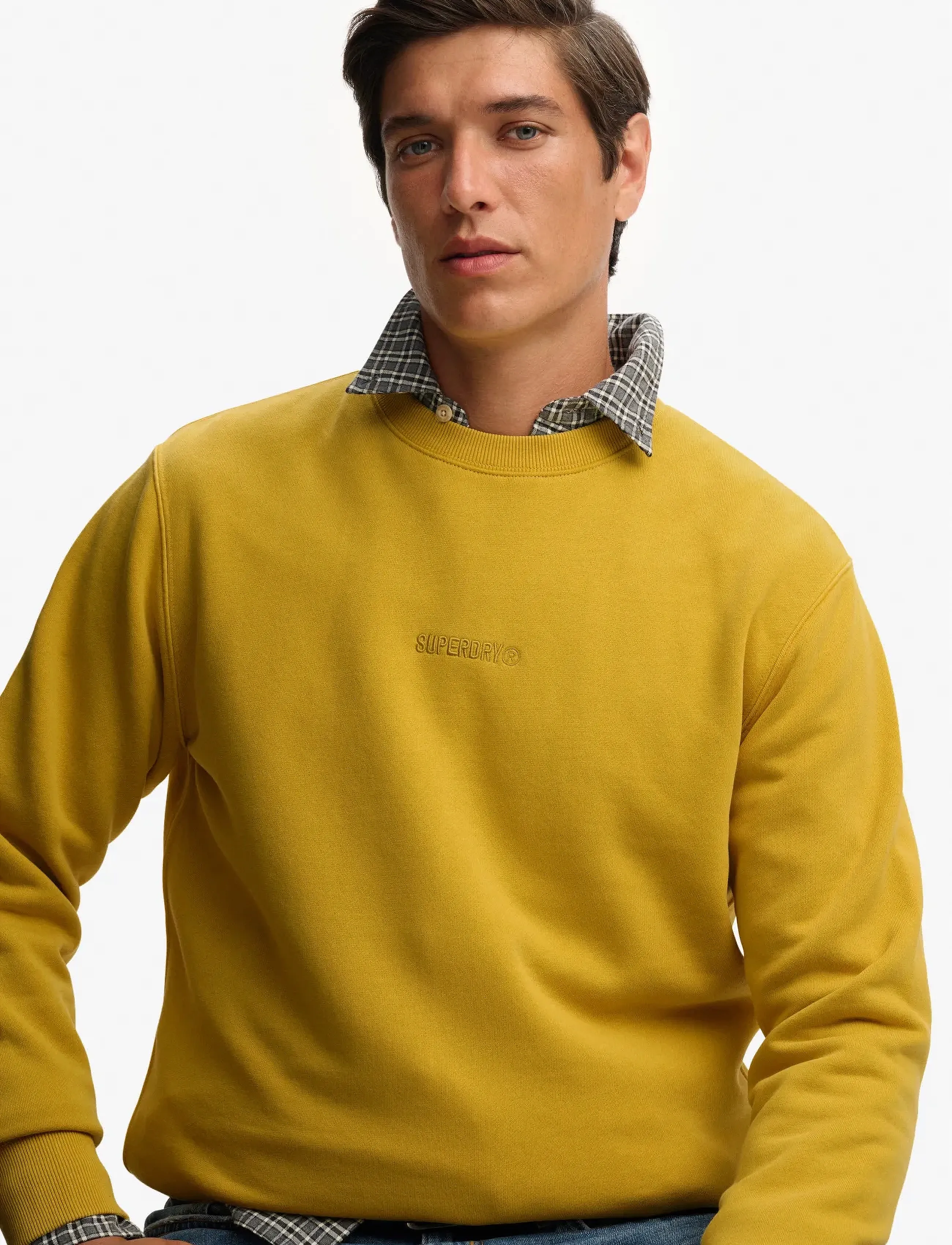 Superdry - MICRO LOGO CREW - kollektsioonid - oil yellow - 3