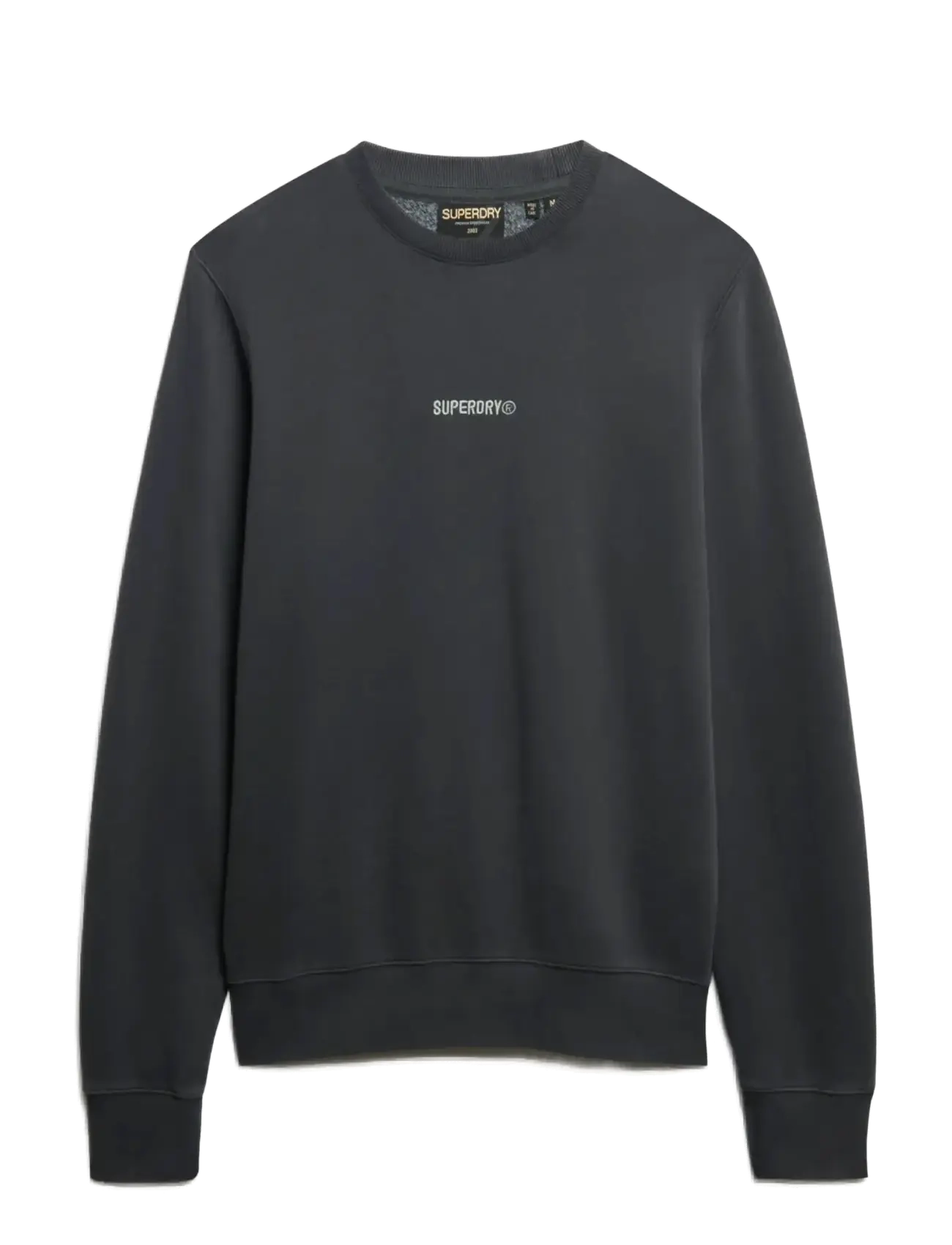 Superdry MICRO LOGO CREW - Superdry - WASHED BLACK / grey