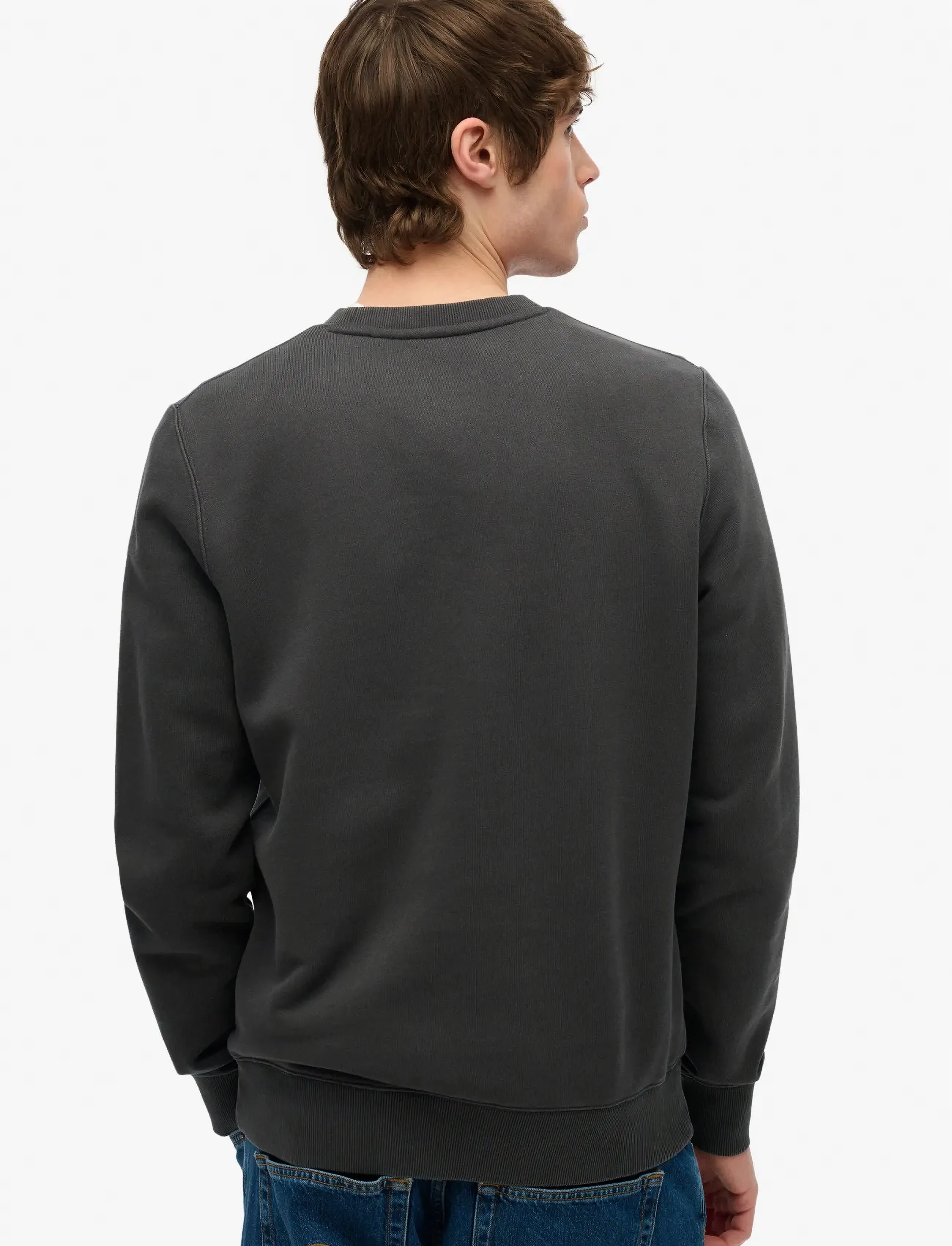 Superdry - MICRO LOGO CREW - sweatshirts & hoodies - washed black - 4