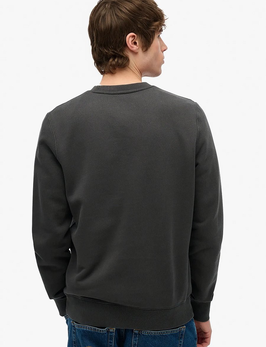 Superdry - MICRO LOGO CREW - kollektioner - washed black - 4