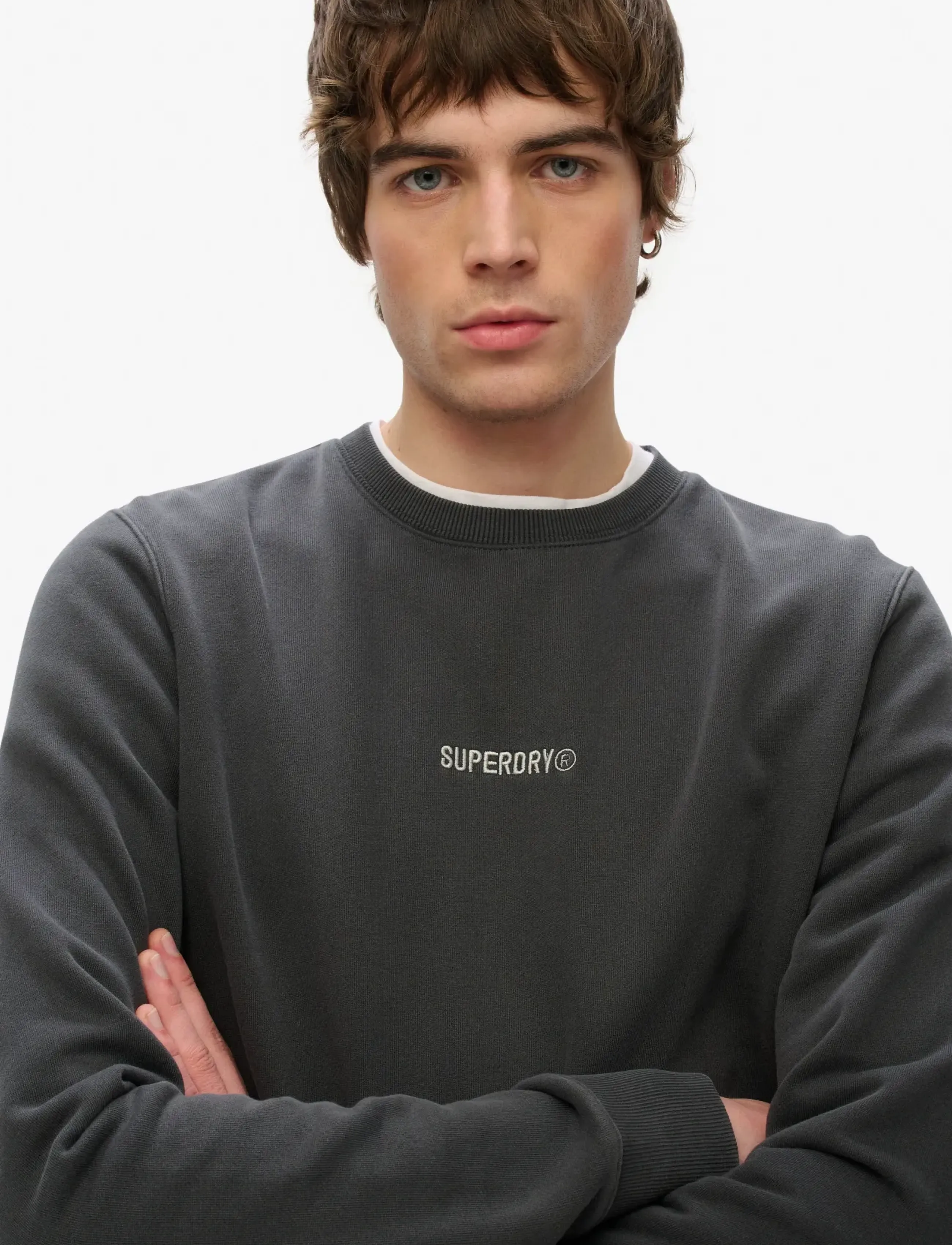Superdry - MICRO LOGO CREW - sweatshirts & hoodies - washed black - 5