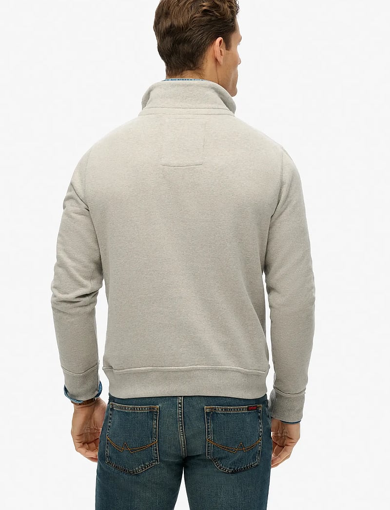 Superdry - VINTAGE ATHLETIC HALF BUTTON - kollektioner - vintage sweat light grey marl - 2