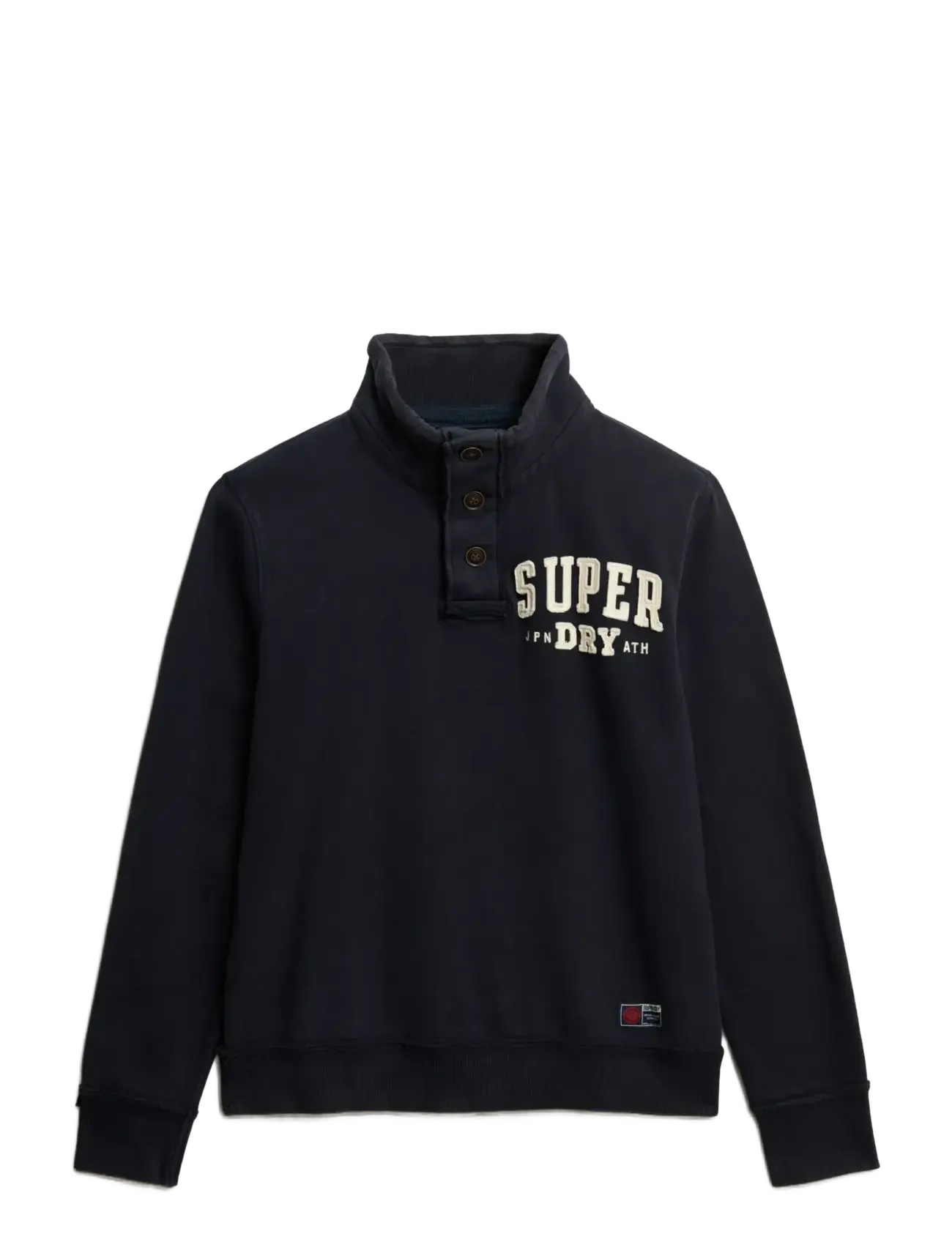 Superdry - VINTAGE ATHLETIC HALF BUTTON - sweatshirts - eclipse navy - 1