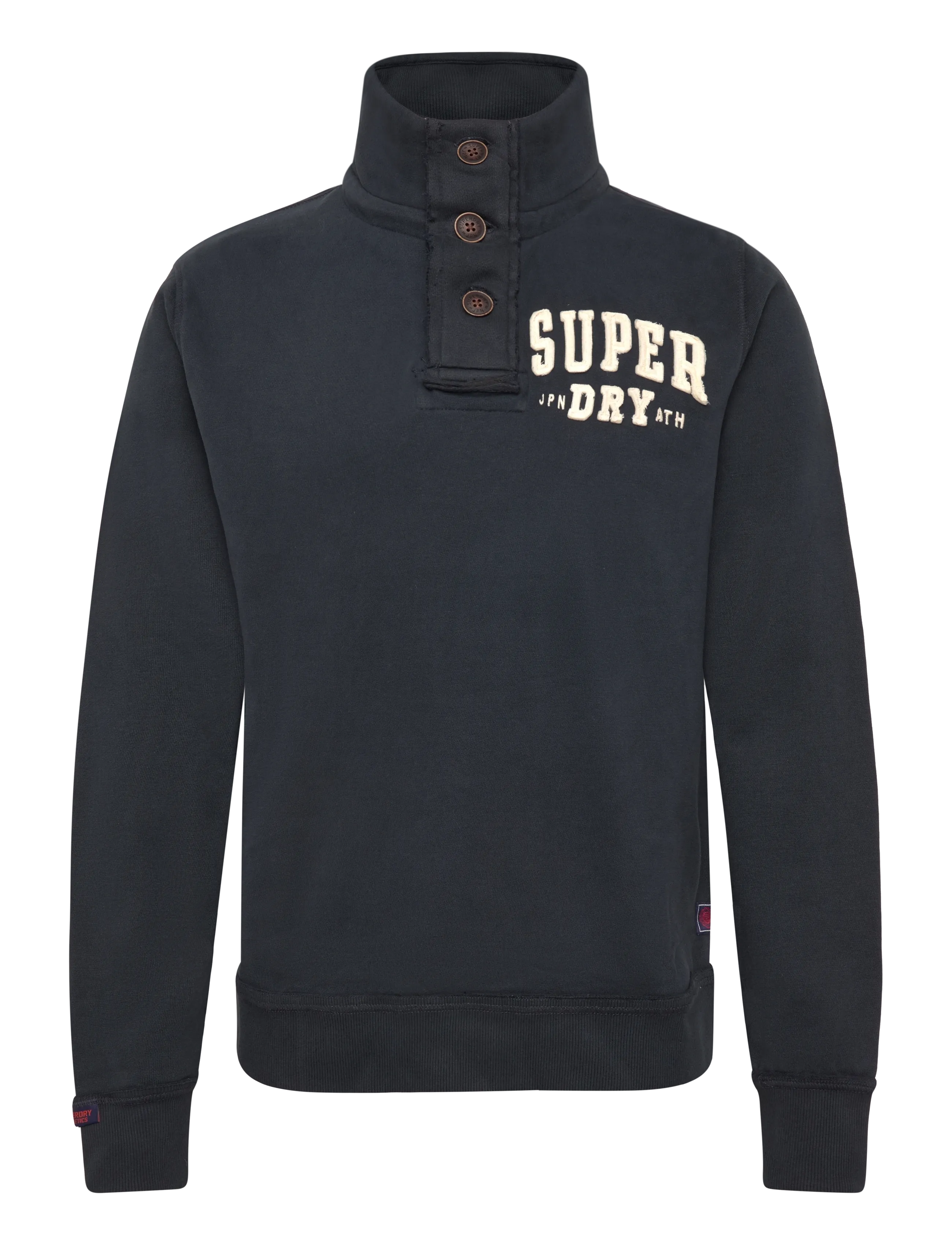 Superdry - VINTAGE ATHLETIC HALF BUTTON - sweatshirts - eclipse navy - 1