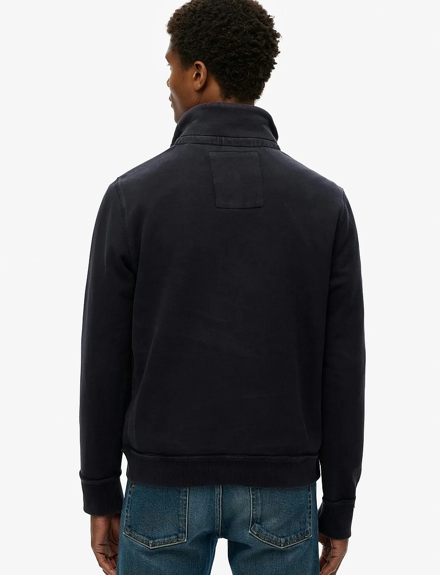 Superdry - VINTAGE ATHLETIC HALF BUTTON - sweatshirts - eclipse navy - 2