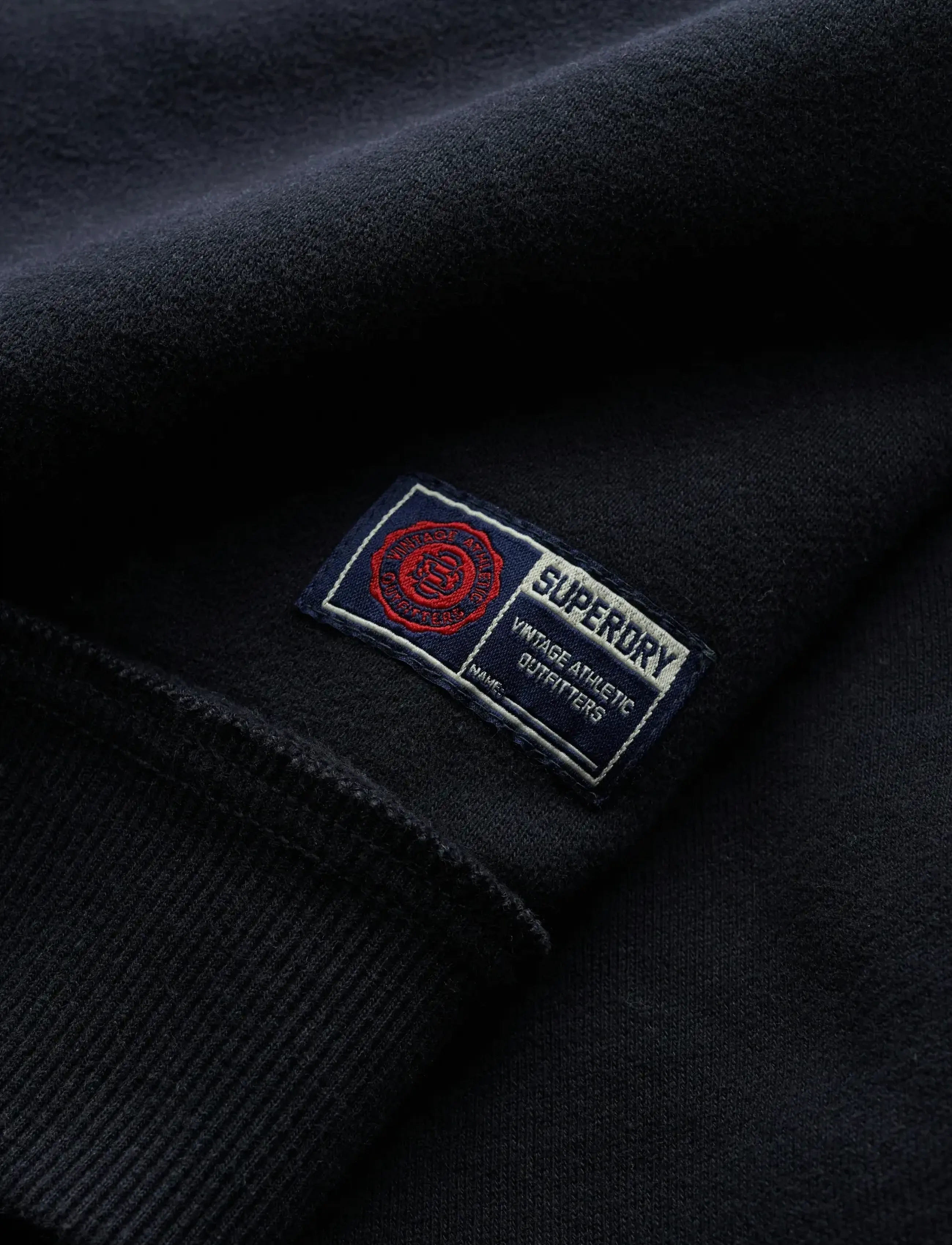 Superdry - VINTAGE ATHLETIC HALF BUTTON - sweatshirts - eclipse navy - 5