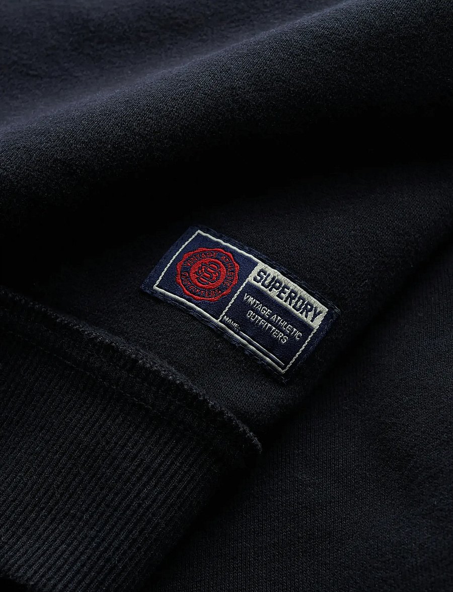 Superdry - VINTAGE ATHLETIC HALF BUTTON - sweatshirts - eclipse navy - 5