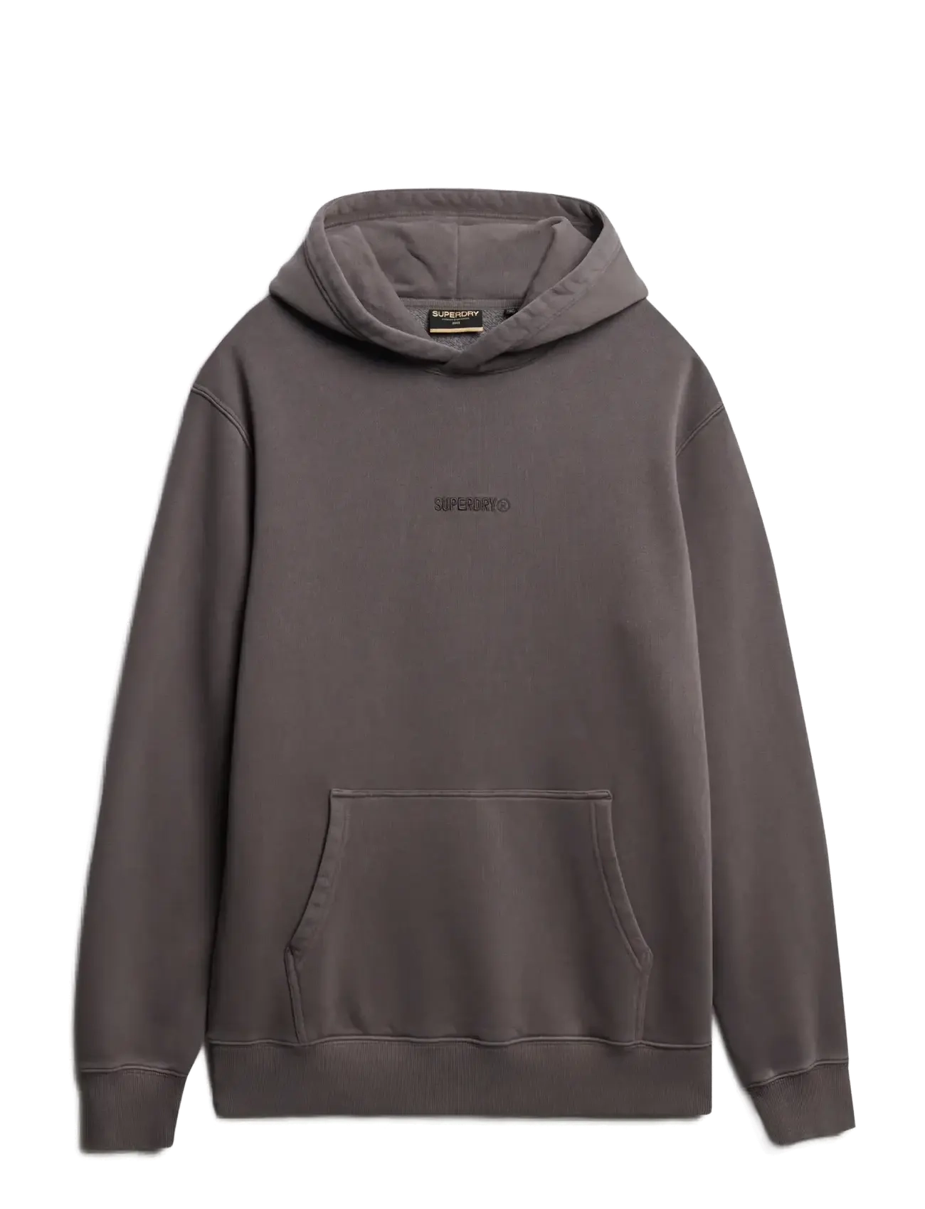 MICRO LOGO HOOD - DARK PEBBLE GREY