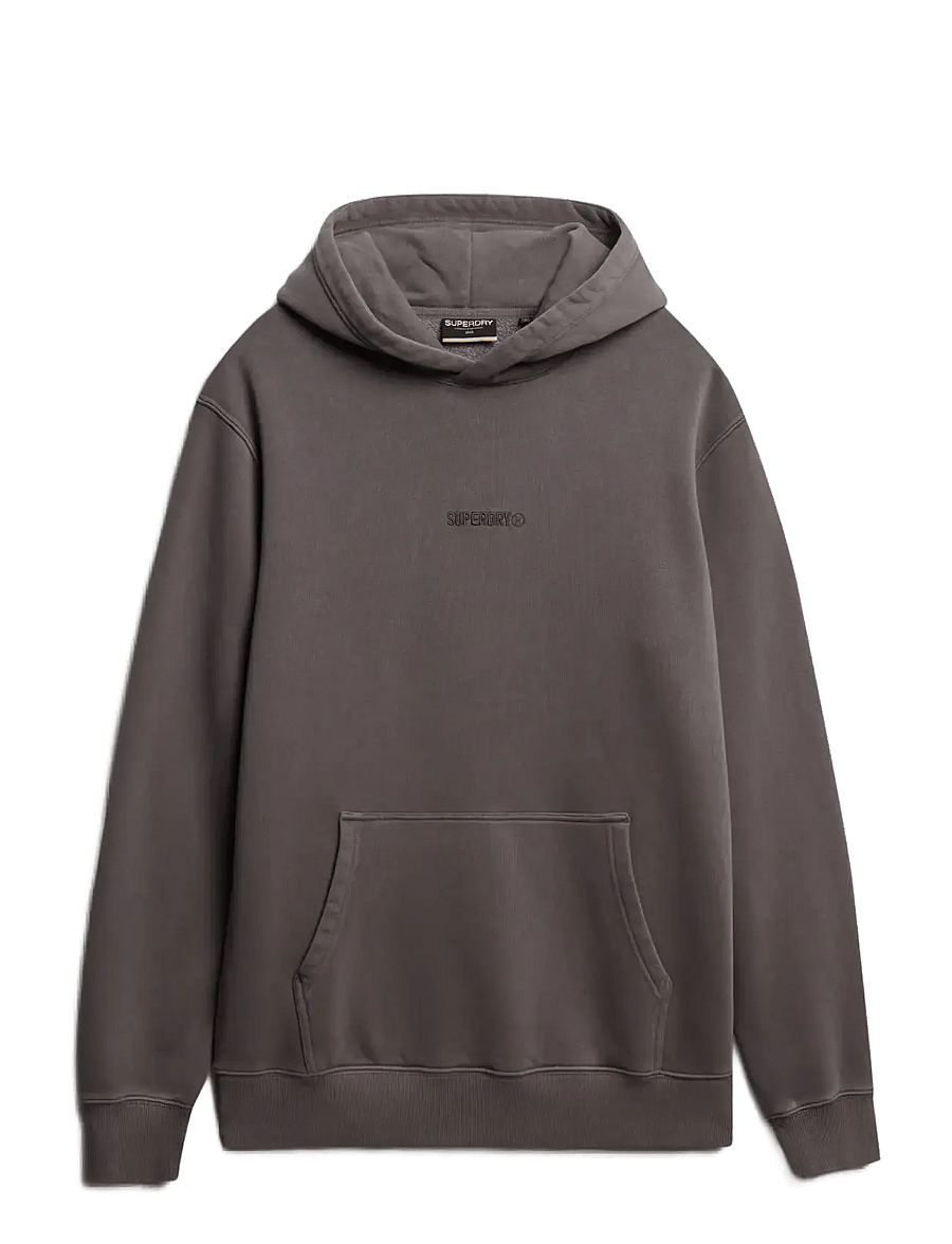 Superdry - MICRO LOGO HOOD - hættetrøjer - dark pebble grey - 1