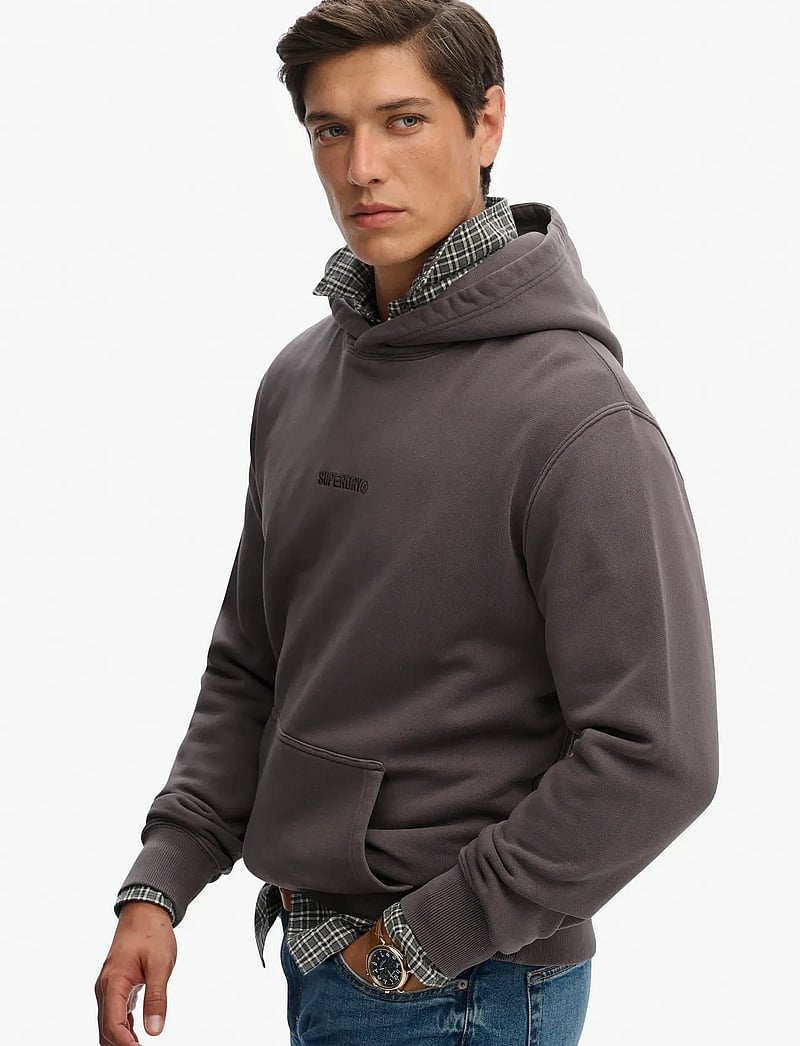 Superdry - MICRO LOGO HOOD - hoodies - dark pebble grey - 3