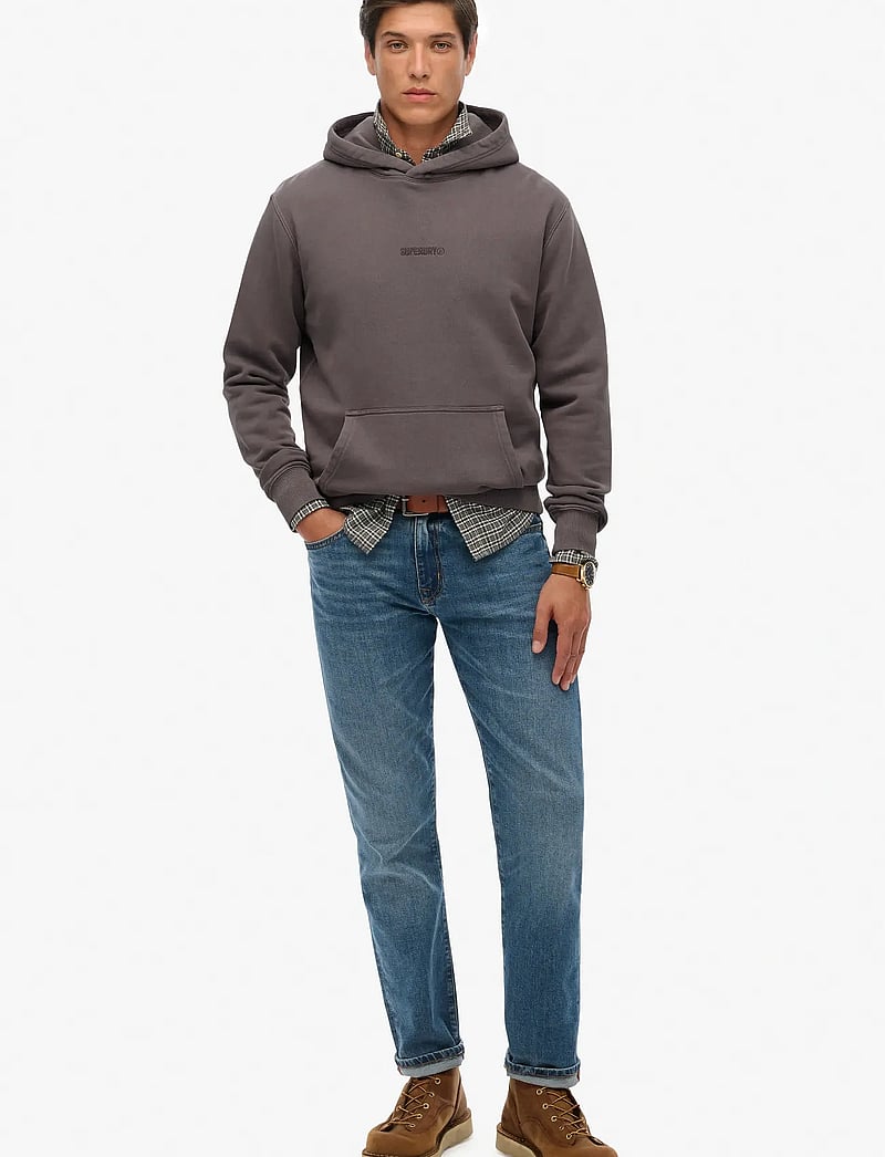 Superdry - MICRO LOGO HOOD - hoodies - dark pebble grey - 4