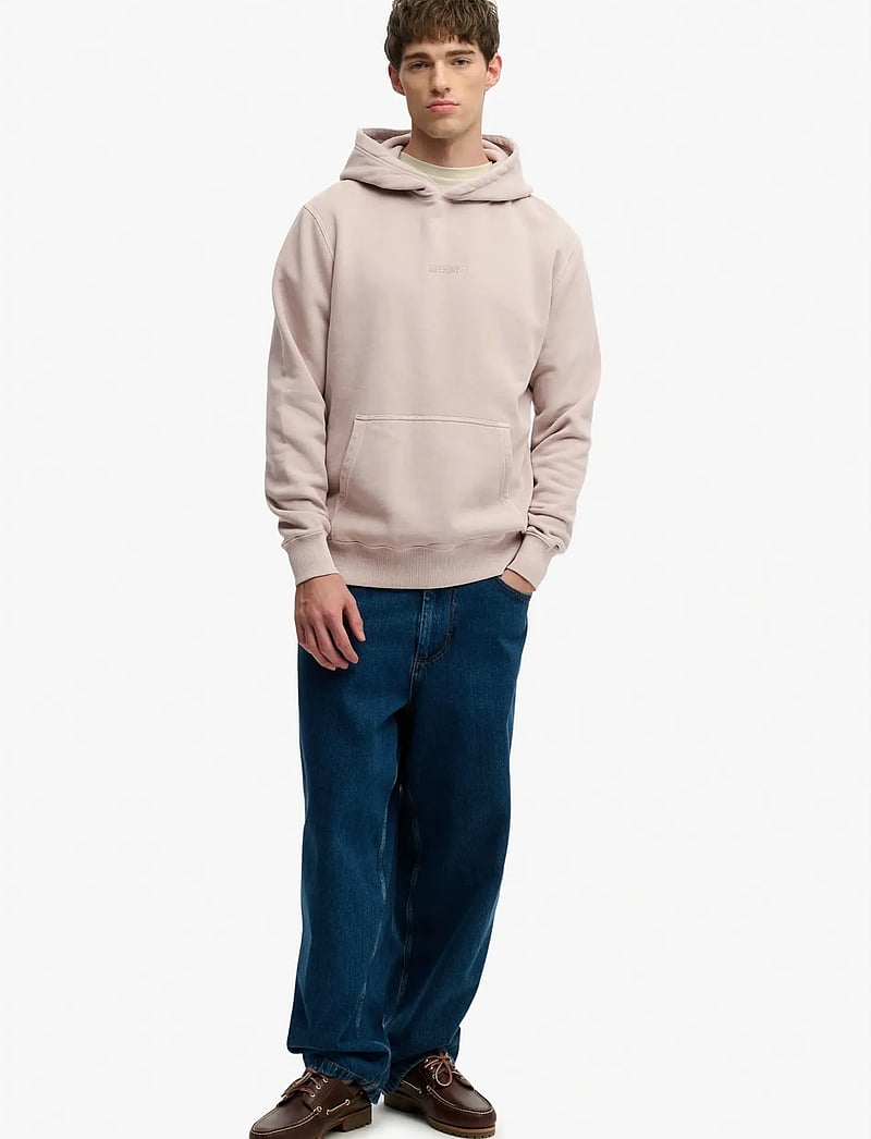 Superdry - MICRO LOGO HOOD - kapuzenpullover - deep beige - 5