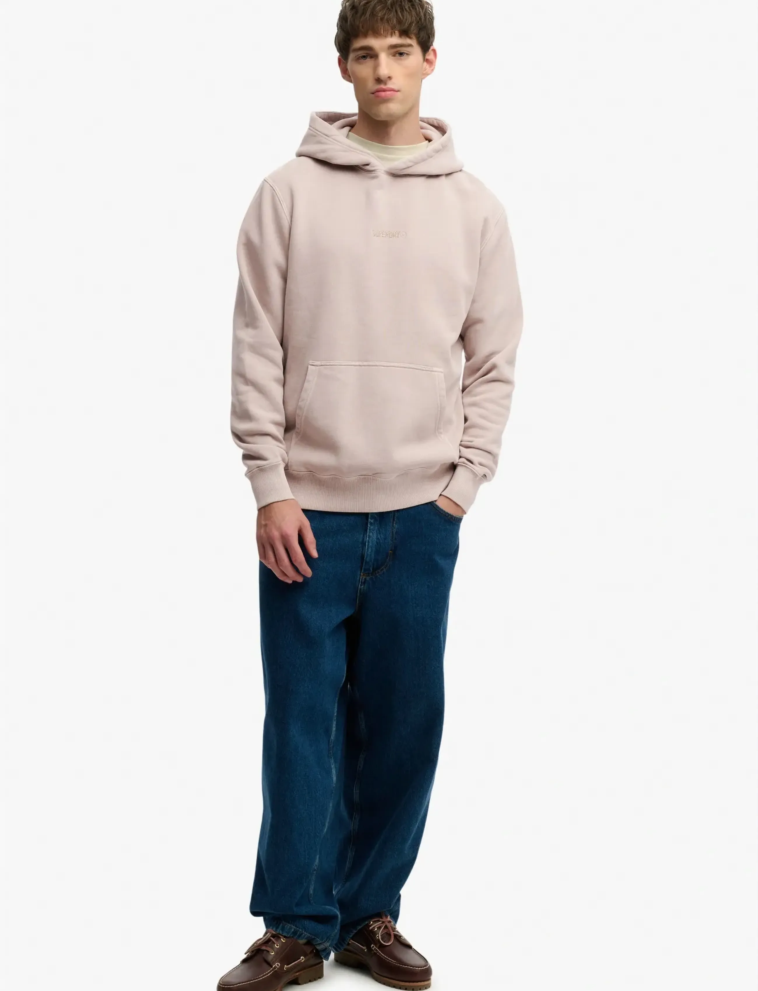 Superdry - MICRO LOGO HOOD - dressipluusid - deep beige - 5