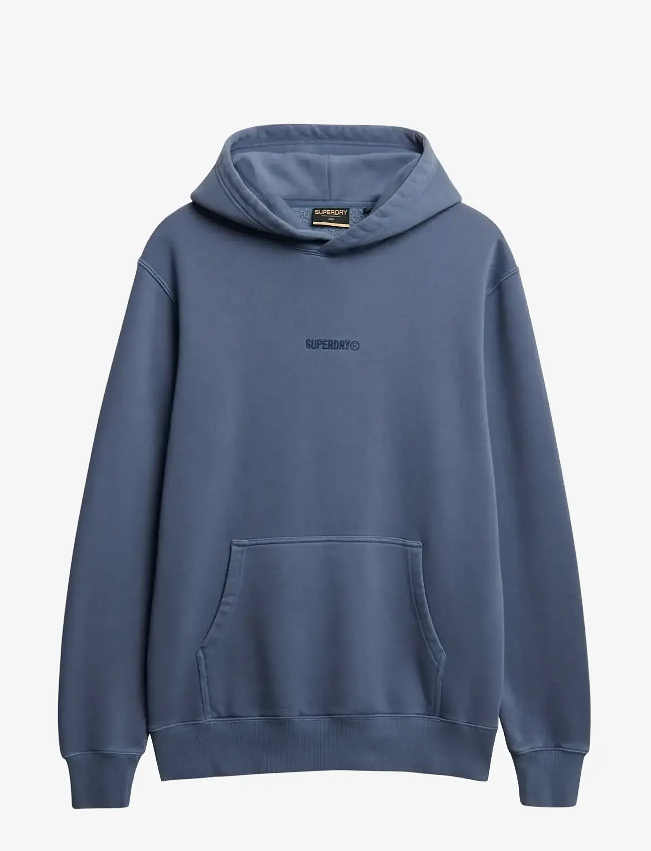 Superdry - MICRO LOGO HOOD - sweatshirts - flint stone blue grey - 0