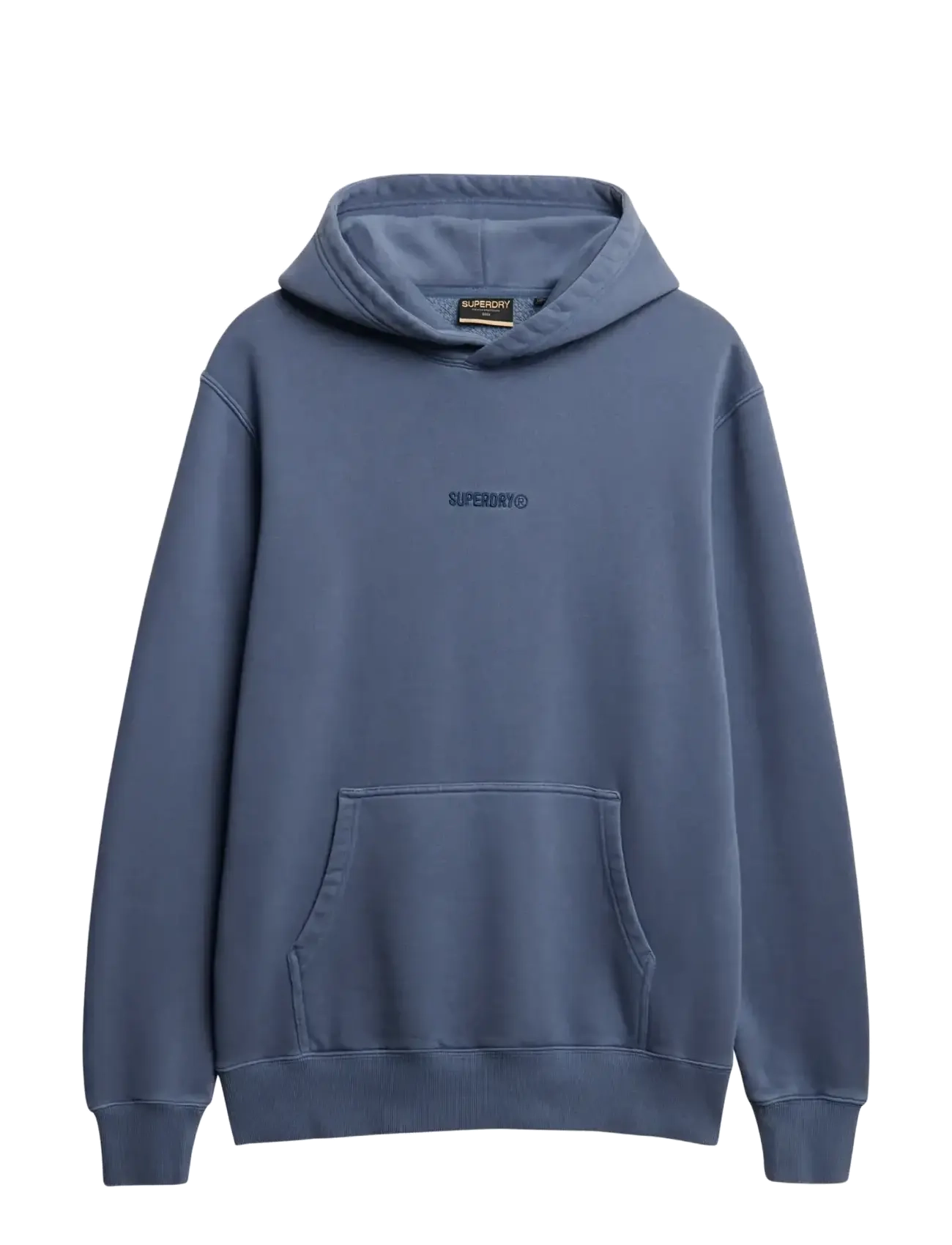 Superdry MICRO LOGO HOOD - Vaatteet - FLINT STONE BLUE GREY / blue