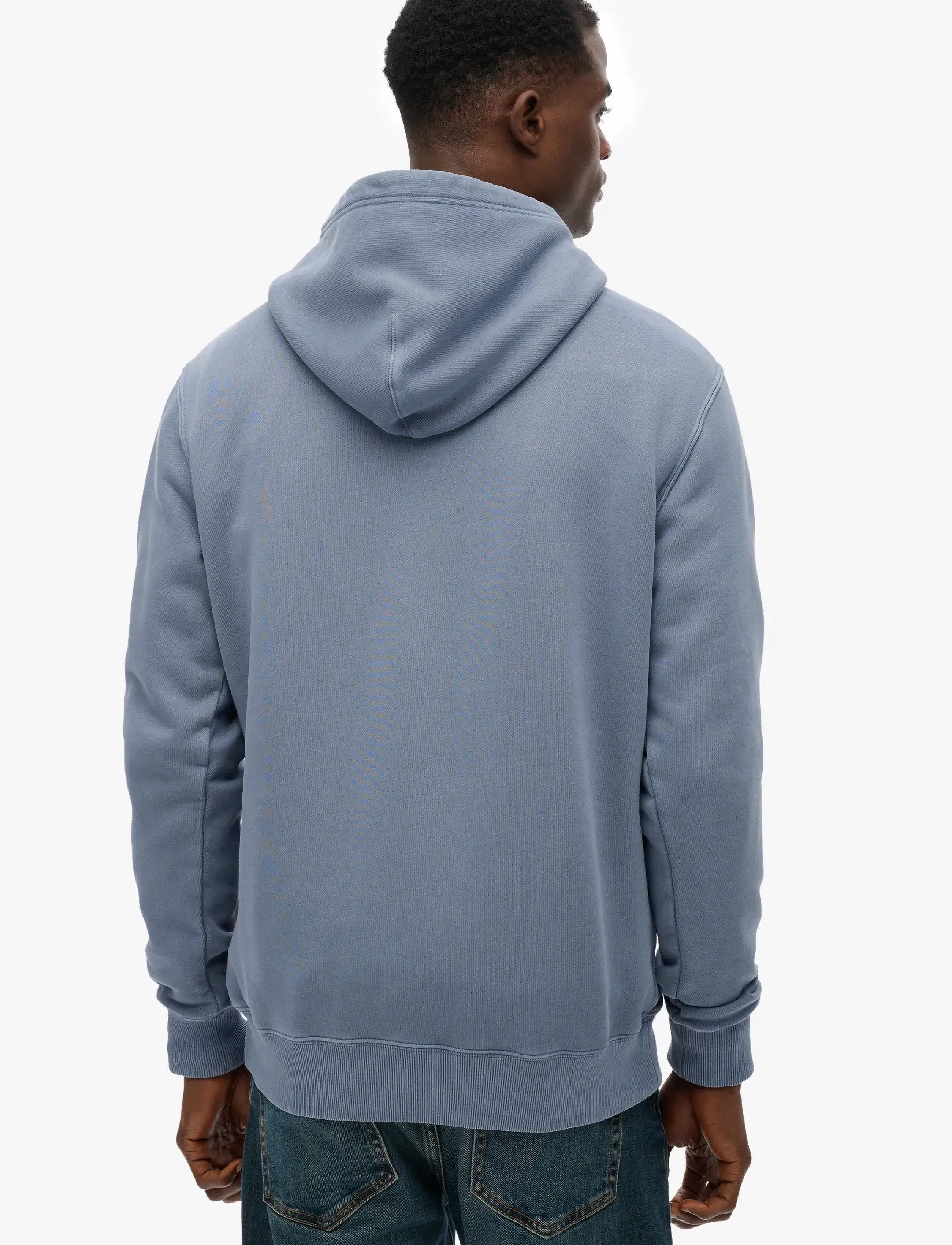 Superdry - MICRO LOGO HOOD - dressipluusid - flint stone blue grey - 5