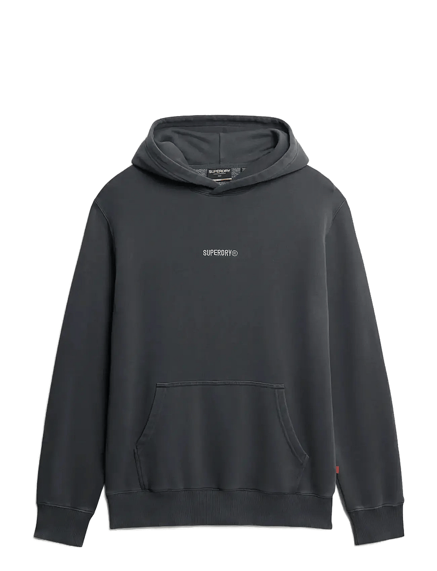 Superdry - MICRO LOGO HOOD - kapuzenpullover - washed black - 1