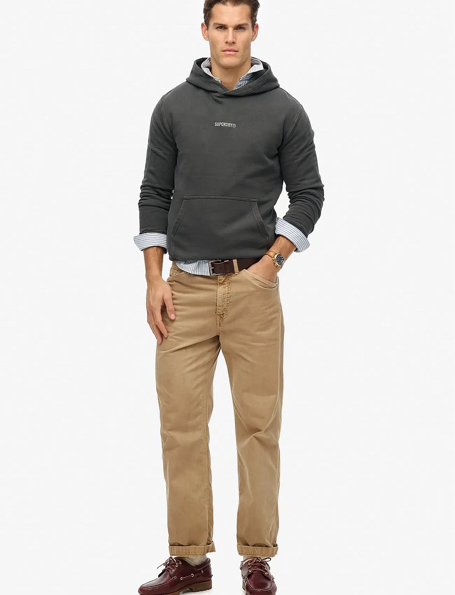 Superdry - MICRO LOGO HOOD - kapuzenpullover - washed black - 2