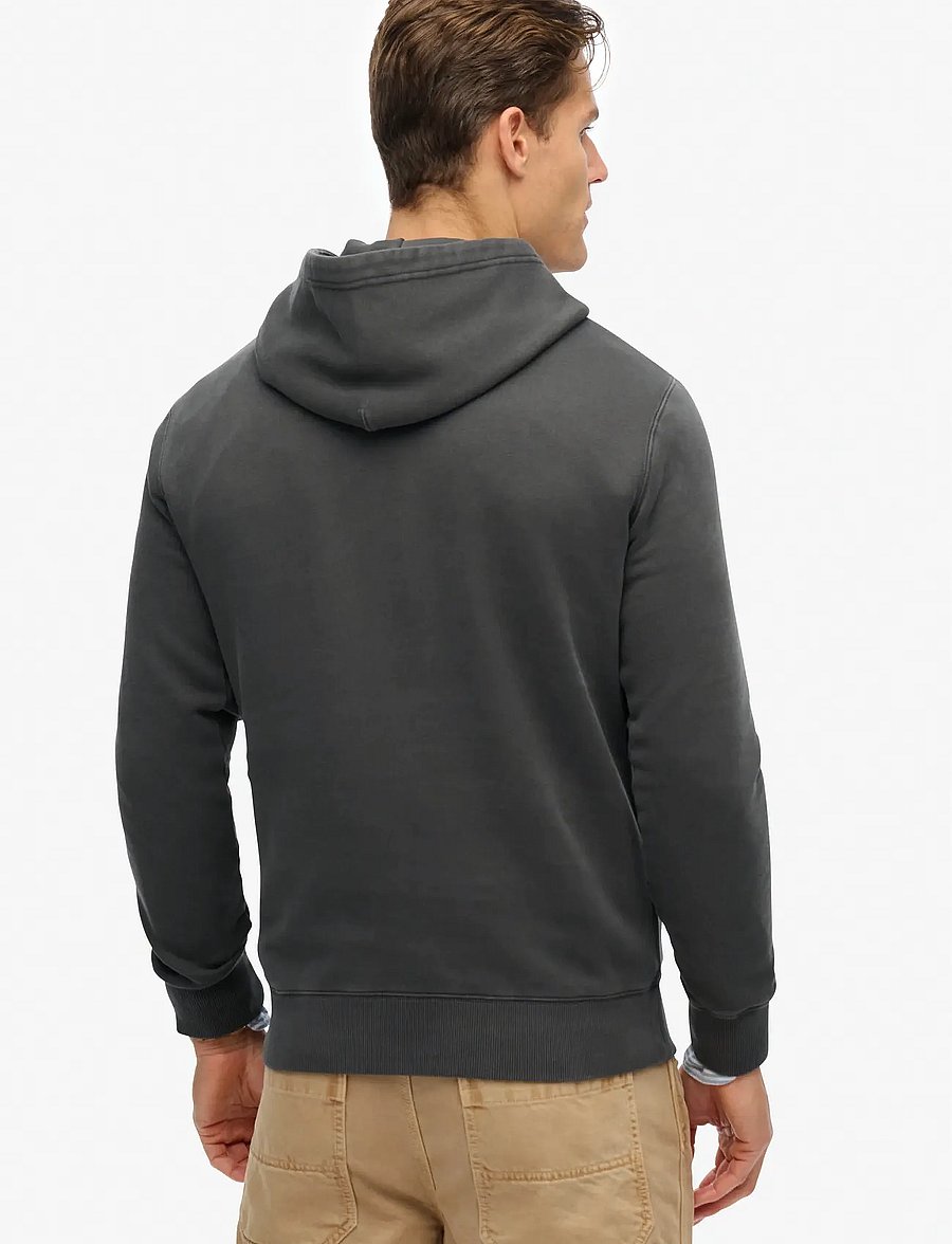 Superdry - MICRO LOGO HOOD - kapuzenpullover - washed black - 4