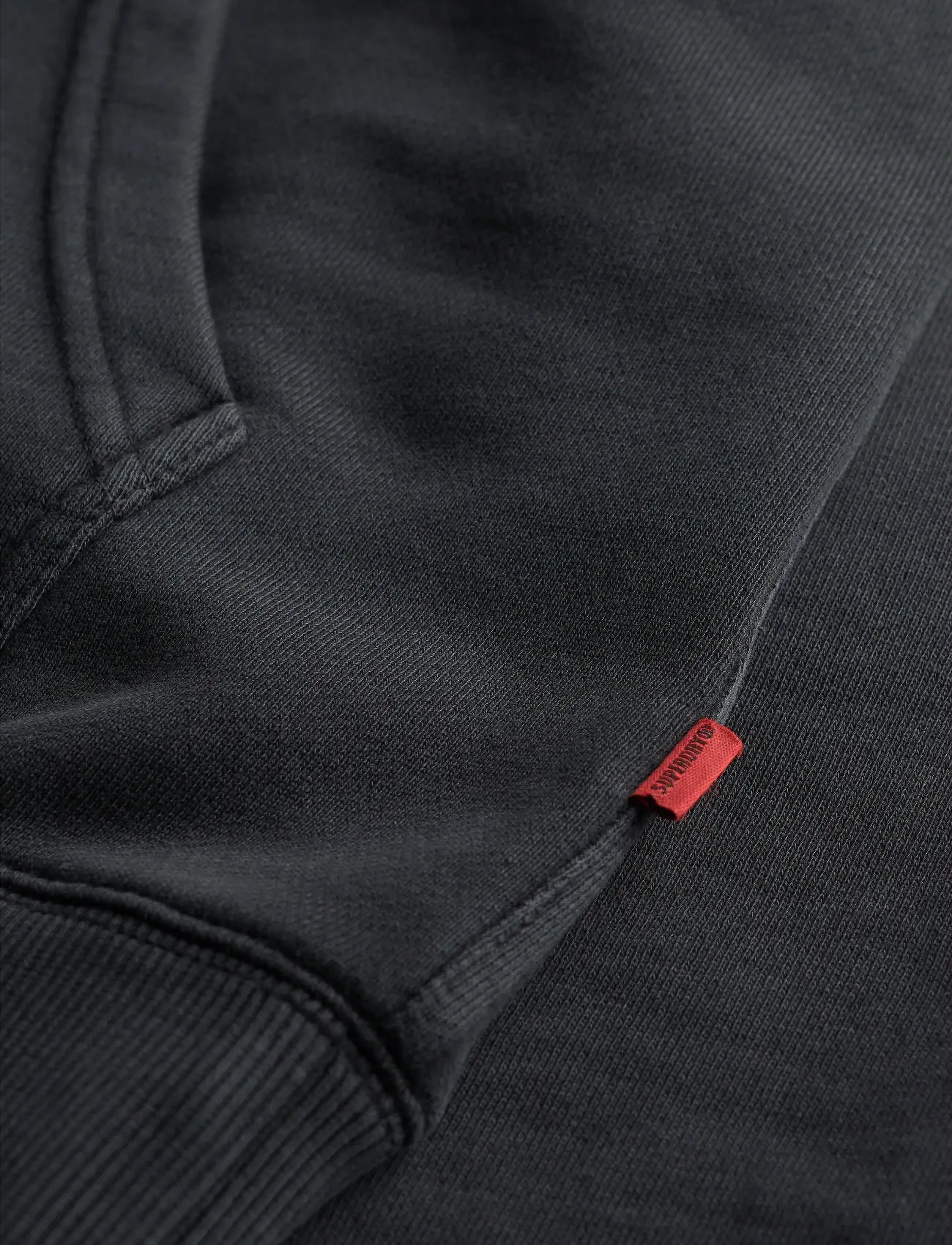 Superdry - MICRO LOGO HOOD - dressipluusid - washed black - 5