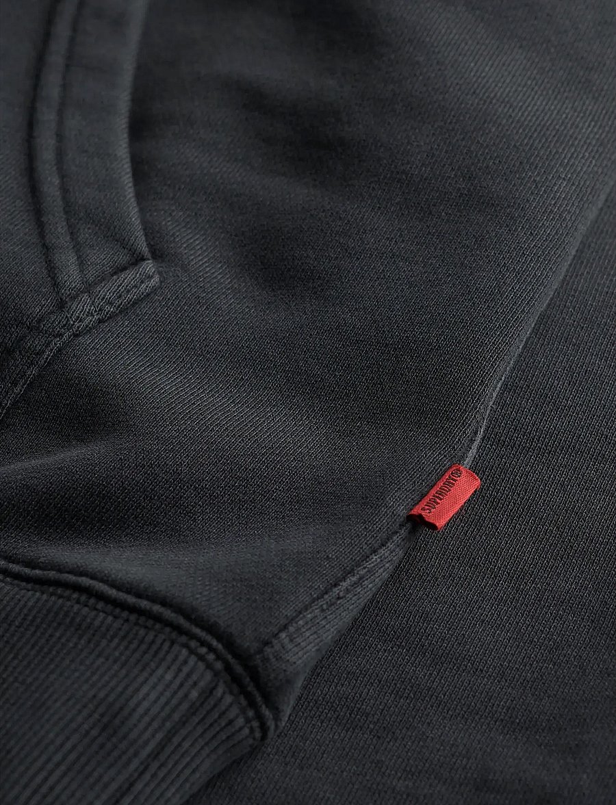 Superdry - MICRO LOGO HOOD - kapuzenpullover - washed black - 5