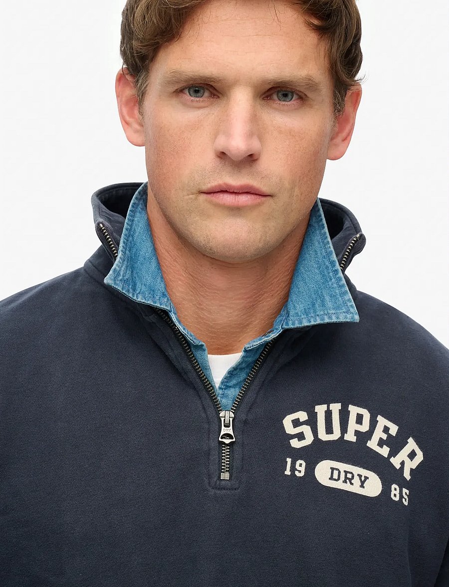 Superdry - ATHLETIC ESS HALF ZIP - kollektioner - bradley navy - 4