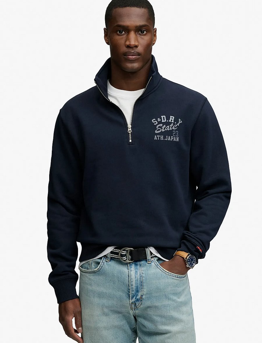 Superdry - ATHLETIC ESS HALF ZIP - collections - eclipse navy - 0