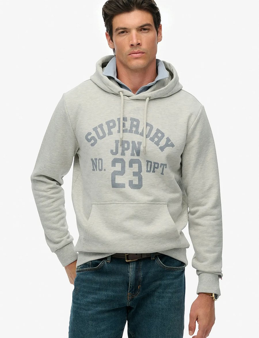 Superdry - ATHLETIC ESS HOODIE - hoodies - cadet grey marl - 0