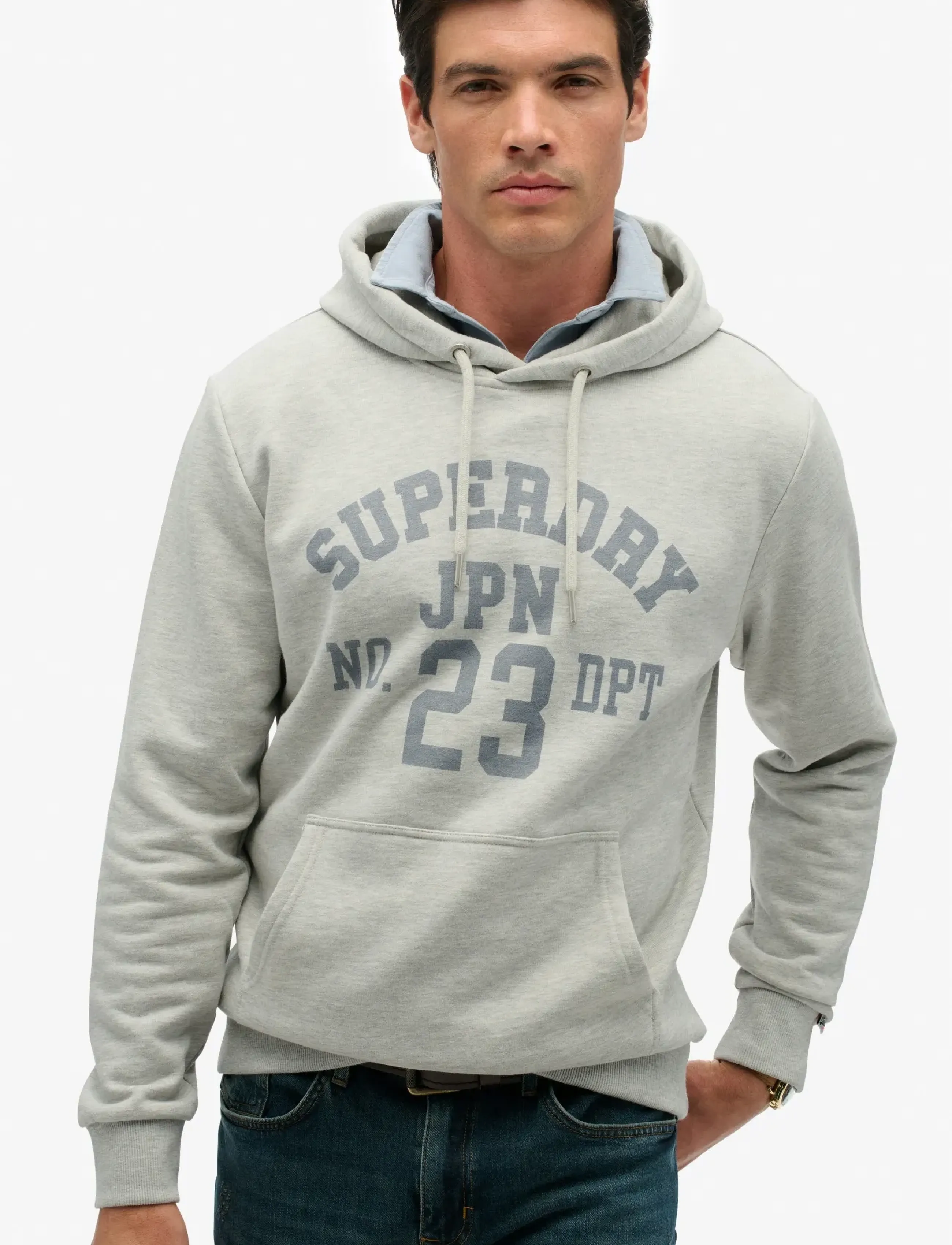 Superdry - ATHLETIC ESS HOODIE - cadet grey marl - 4